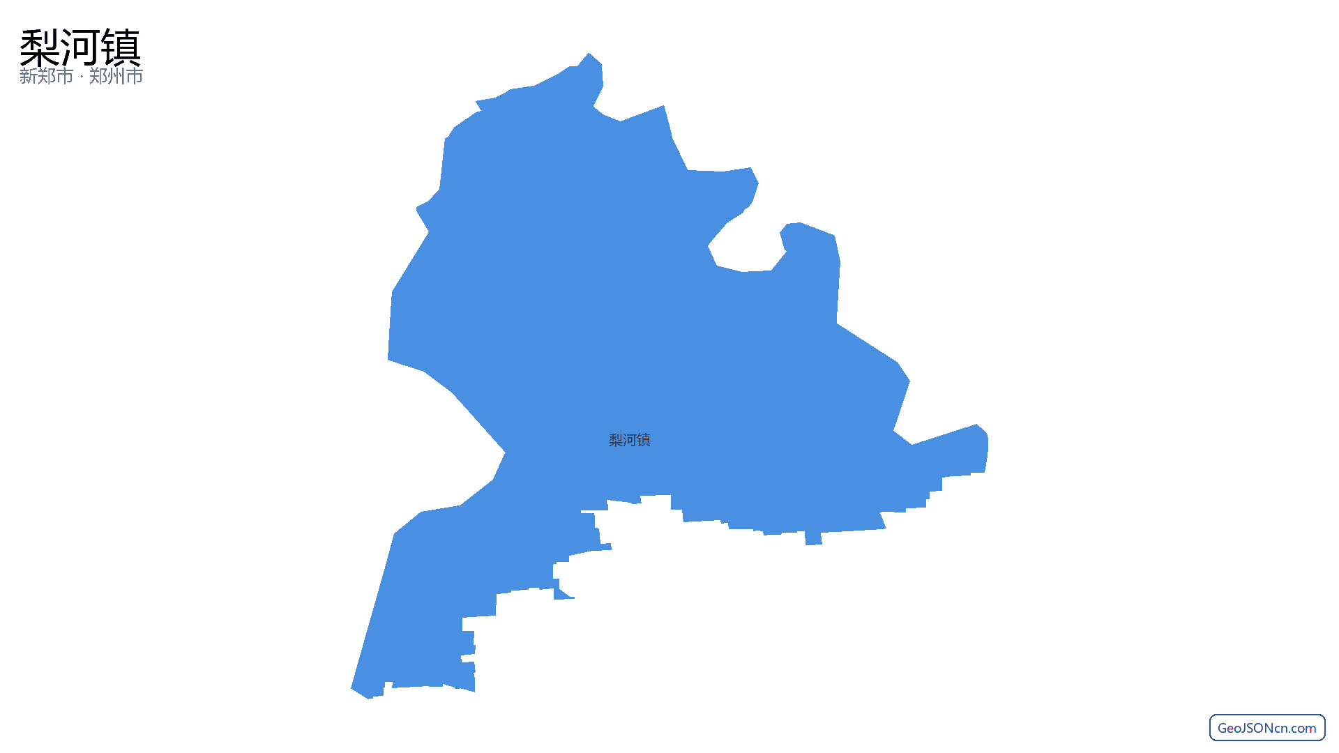 梨河镇行政区划边界地图(新郑市·郑州市),提供GeoJSON、SHP矢量边界数据下载及高清地图大图(PNG/JPG) - GeoJSONcn.com