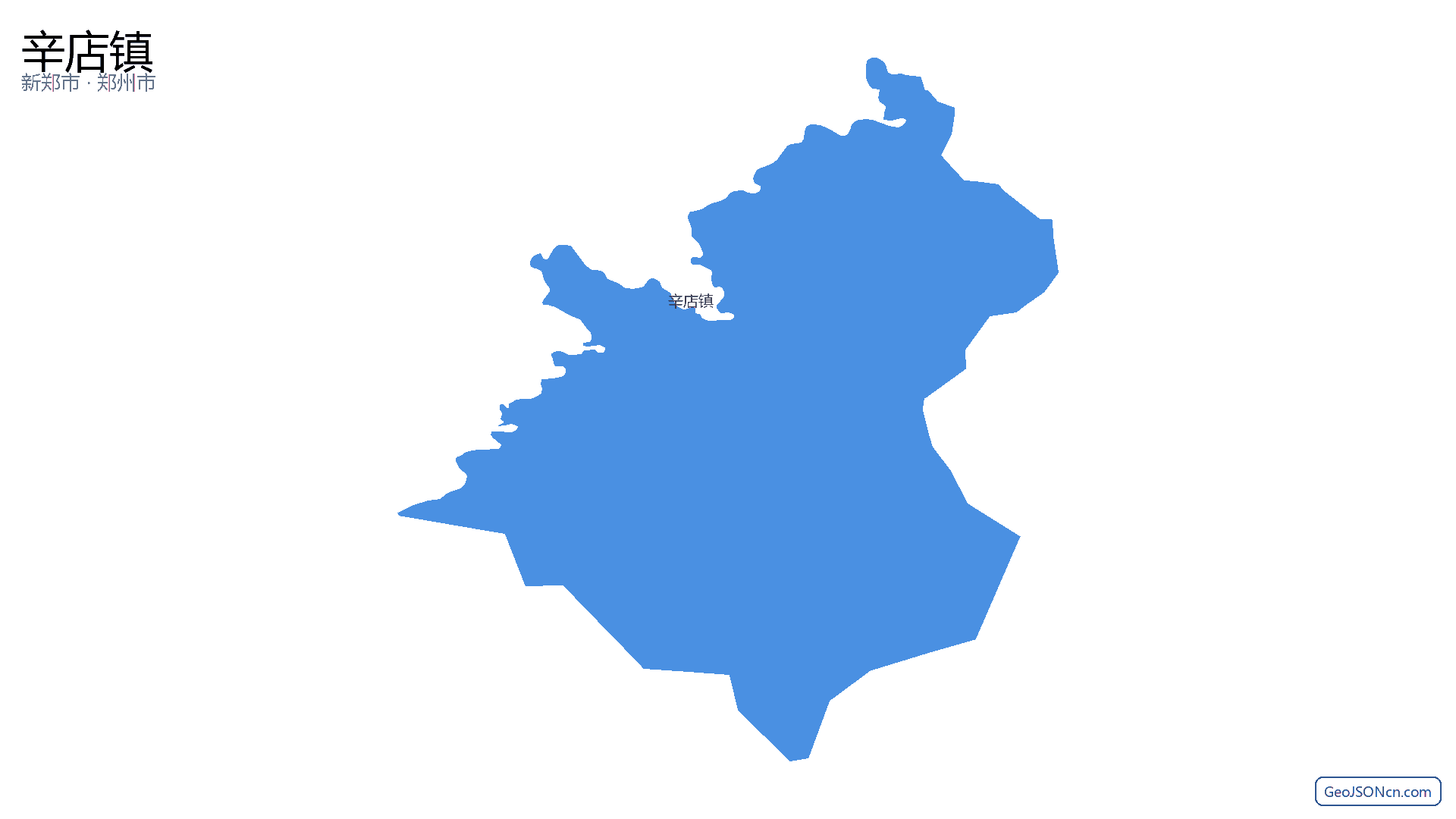 辛店镇行政区划边界地图（新郑市·郑州市）,提供GeoJSON、SHP矢量边界数据下载及高清地图大图(PNG/JPG) - GeoJSONcn.com
