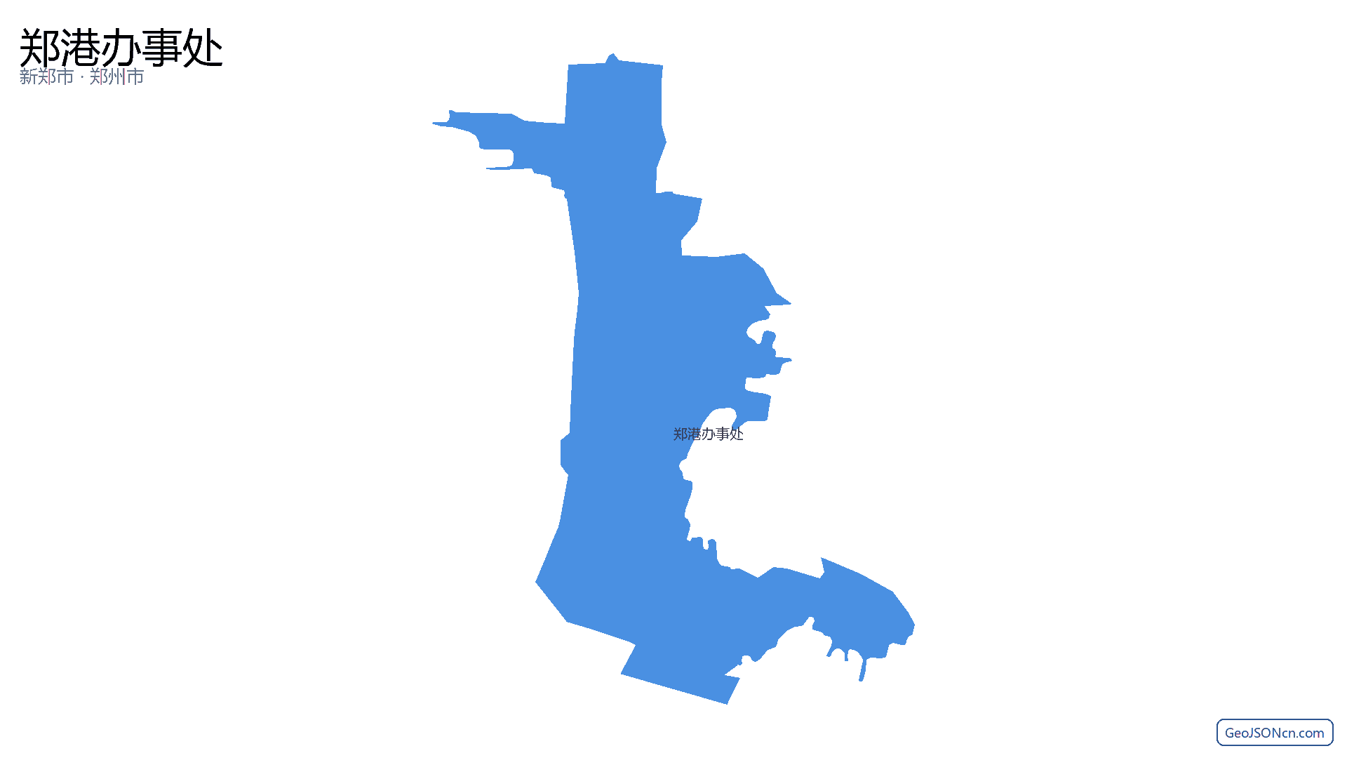 郑港办事处行政区划边界地图（新郑市·郑州市）,提供GeoJSON、SHP矢量边界数据下载及高清地图大图(PNG/JPG) - GeoJSONcn.com