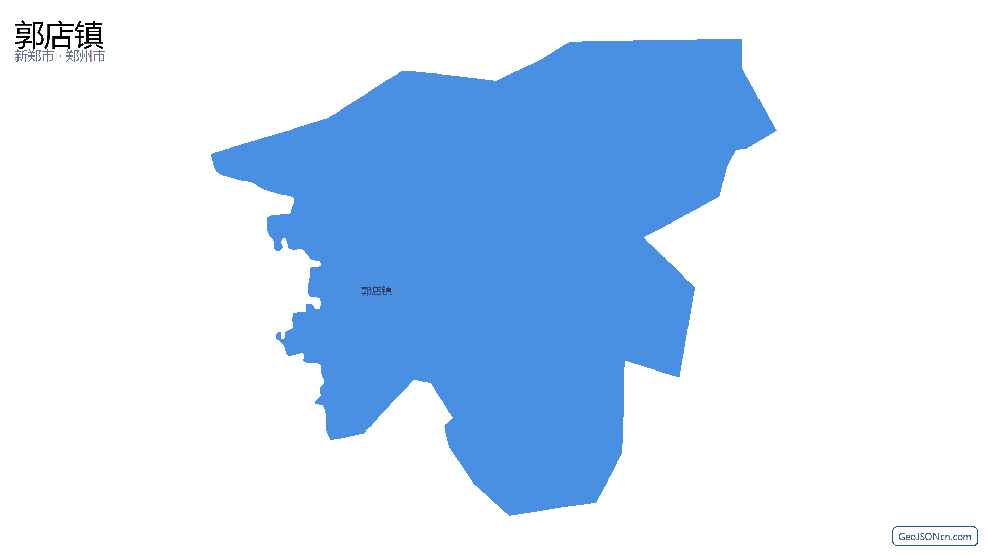 郭店镇行政区划边界地图(新郑市·郑州市),提供GeoJSON、SHP矢量边界数据下载及高清地图大图(PNG/JPG) - GeoJSONcn.com