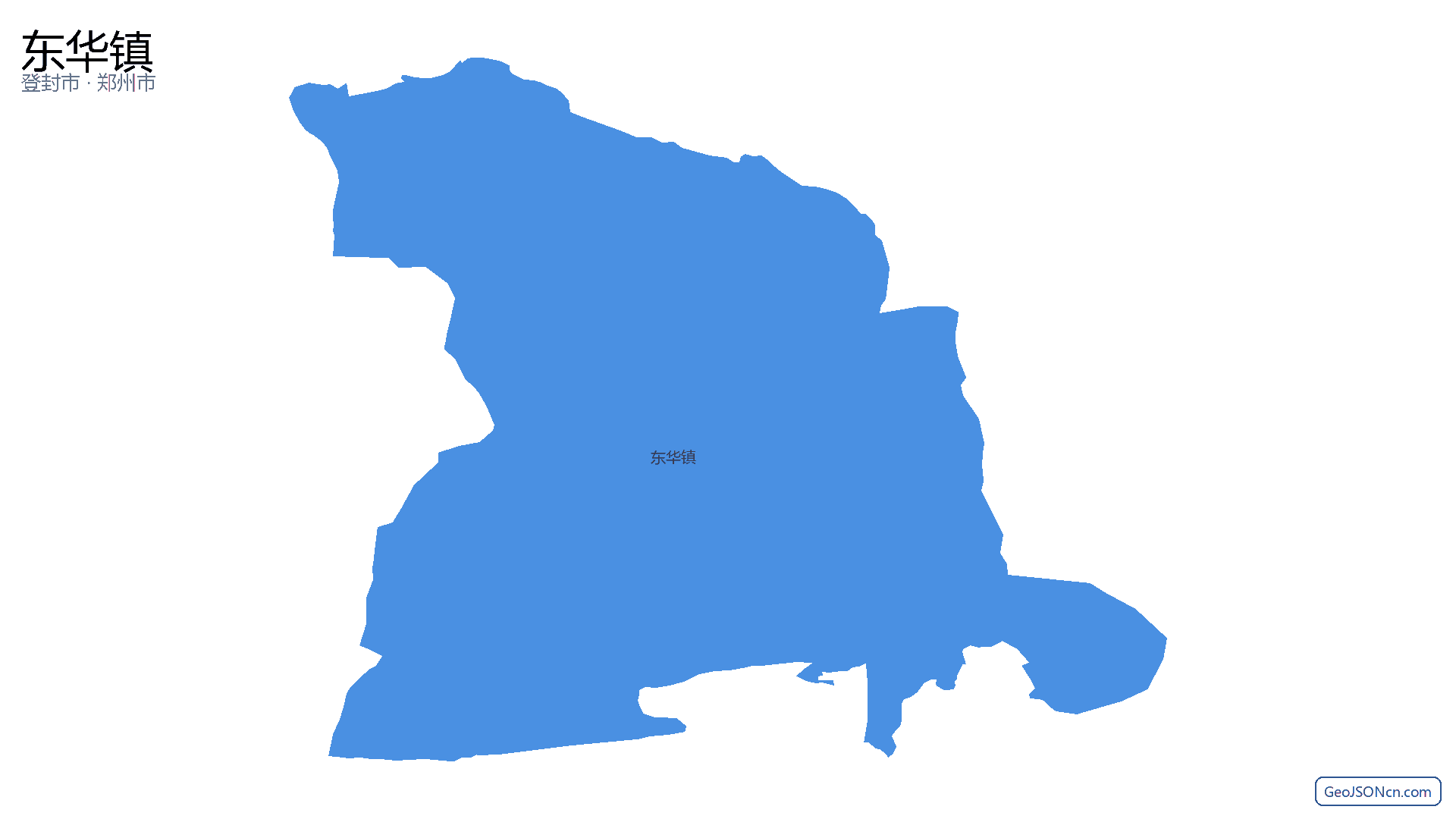 东华镇行政区划边界地图(登封市·郑州市),提供GeoJSON、SHP矢量边界数据下载及高清地图大图(PNG/JPG) - GeoJSONcn.com