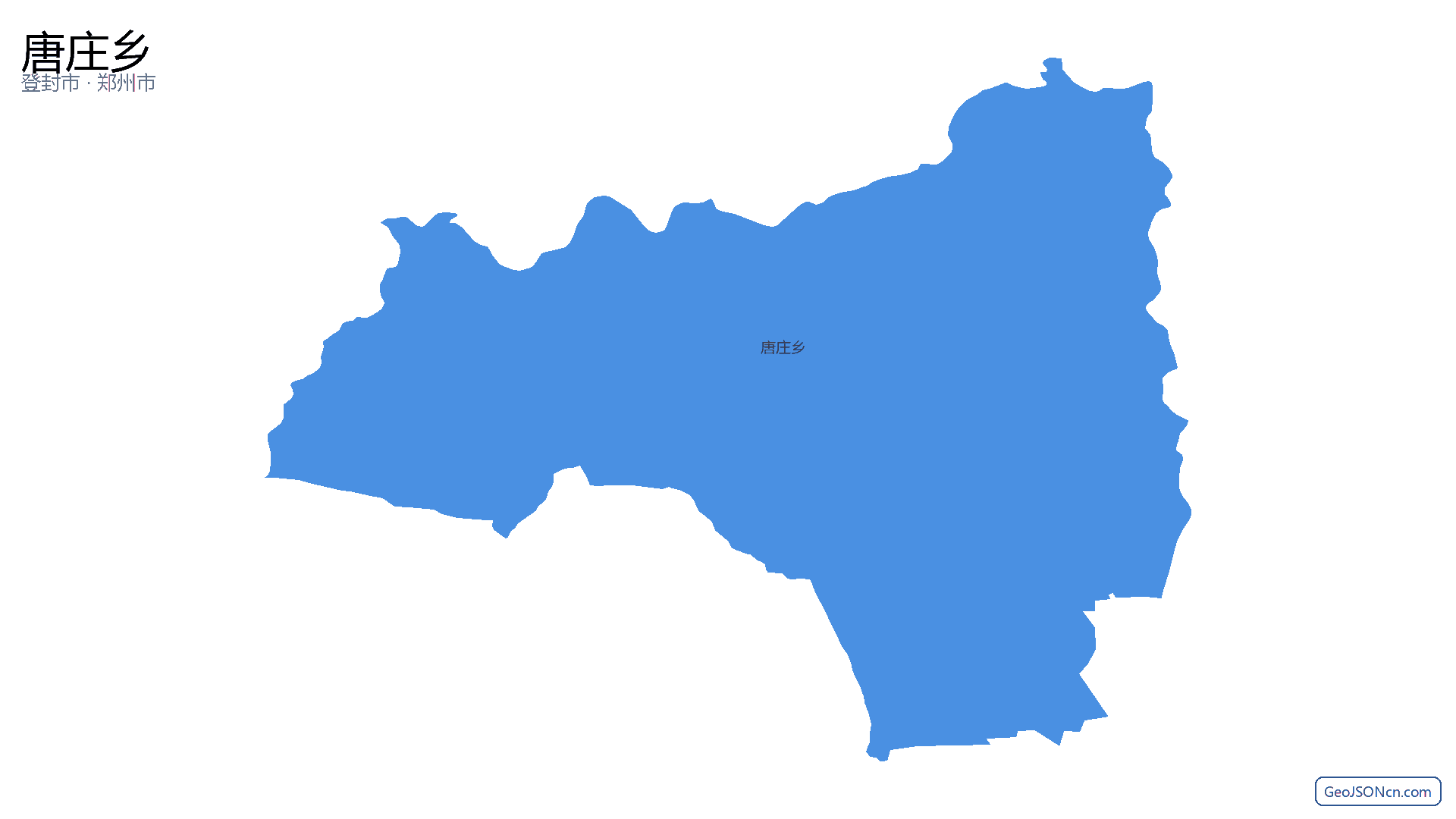 唐庄乡行政区划边界地图（登封市·郑州市）,提供GeoJSON、SHP矢量边界数据下载及高清地图大图(PNG/JPG) - GeoJSONcn.com