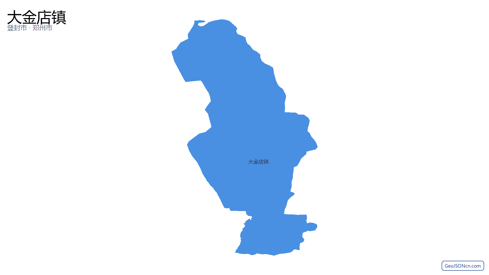 大金店镇行政区划边界地图(登封市·郑州市),提供GeoJSON、SHP矢量边界数据下载及高清地图大图(PNG/JPG) - GeoJSONcn.com