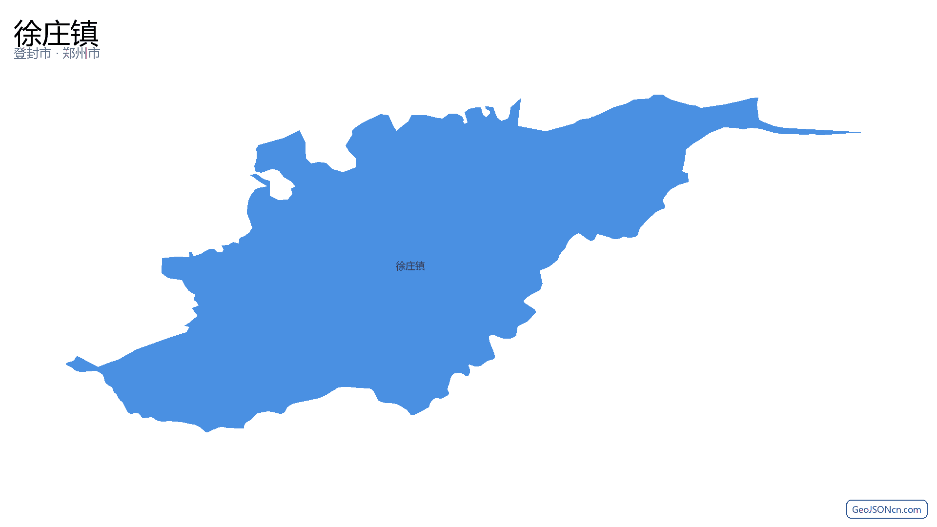 徐庄镇行政区划边界地图（登封市·郑州市）,提供GeoJSON、SHP矢量边界数据下载及高清地图大图(PNG/JPG) - GeoJSONcn.com
