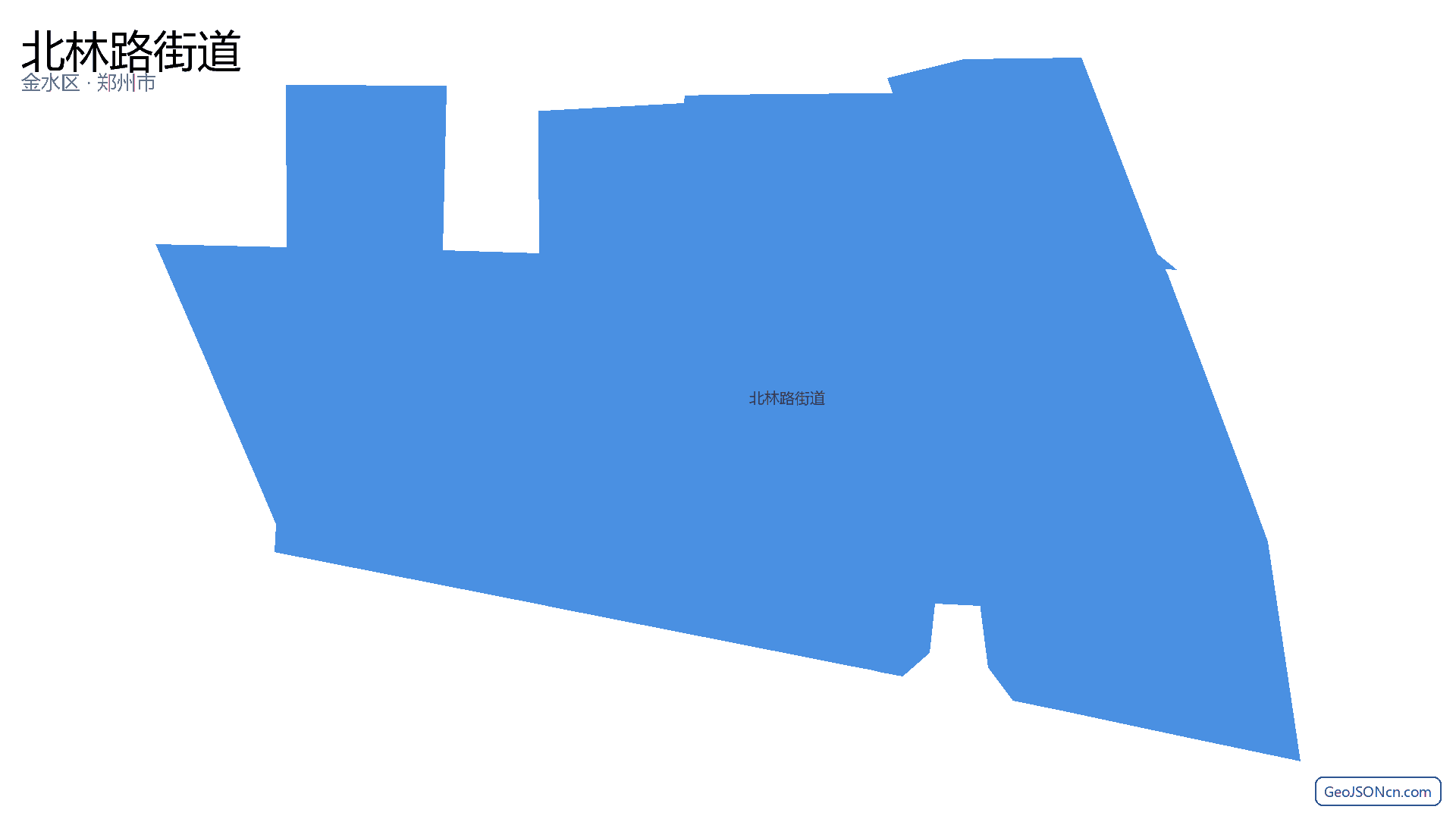 北林路街道行政区划边界地图（金水区·郑州市）,提供GeoJSON、SHP矢量边界数据下载及高清地图大图(PNG/JPG) - GeoJSONcn.com