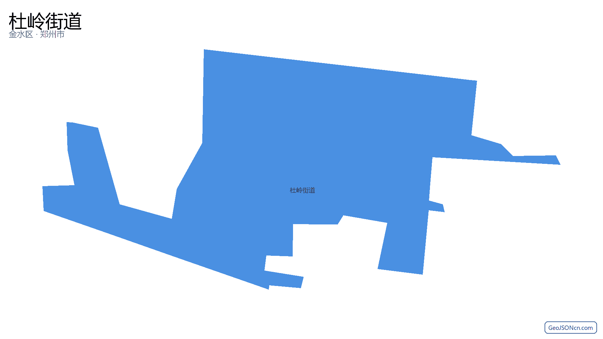 杜岭街道行政区划边界地图(金水区·郑州市),提供GeoJSON、SHP矢量边界数据下载及高清地图大图(PNG/JPG) - GeoJSONcn.com