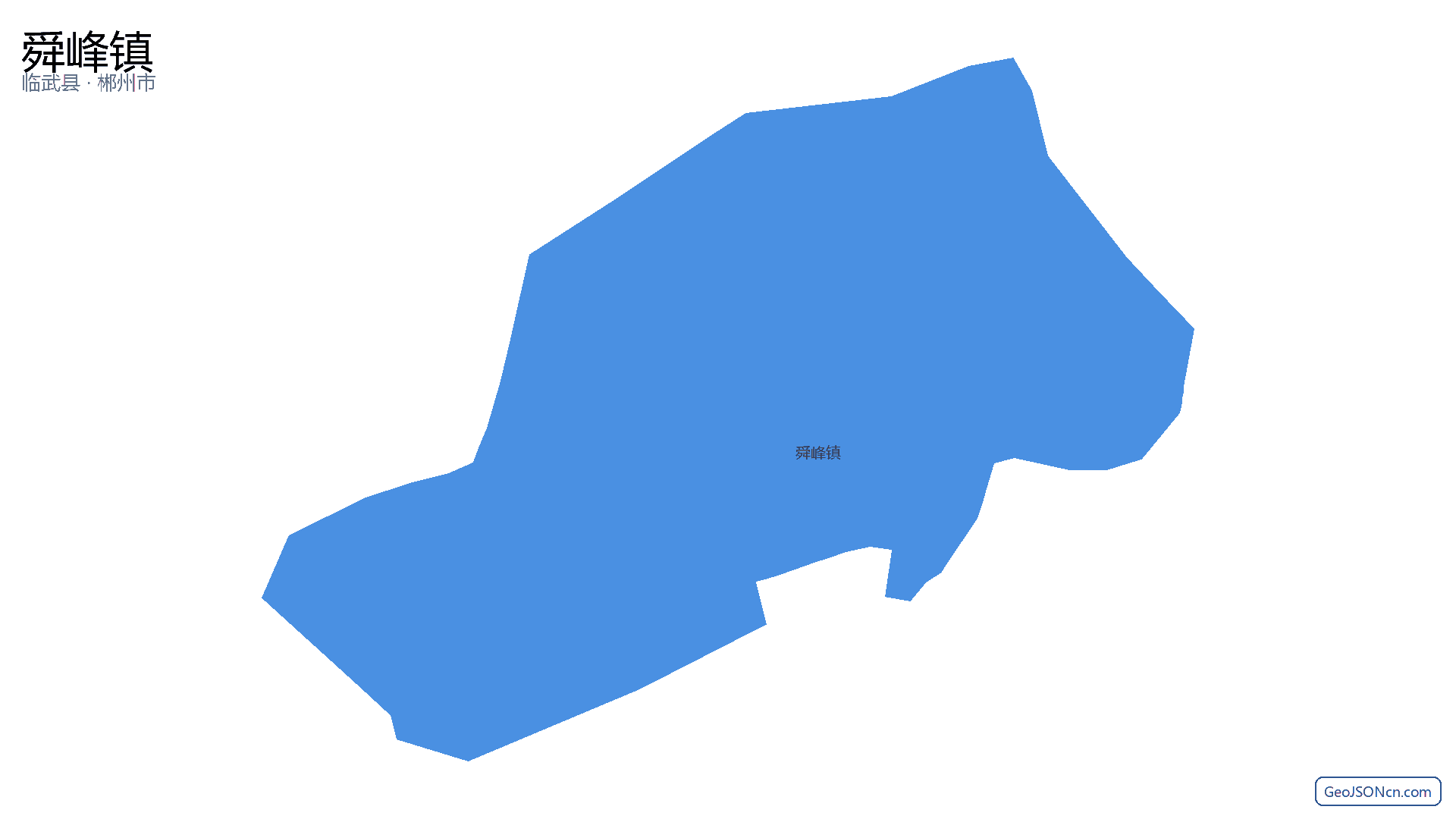 舜峰镇行政区划边界地图(临武县·郴州市),提供GeoJSON、SHP矢量边界数据下载及高清地图大图(PNG/JPG) - GeoJSONcn.com