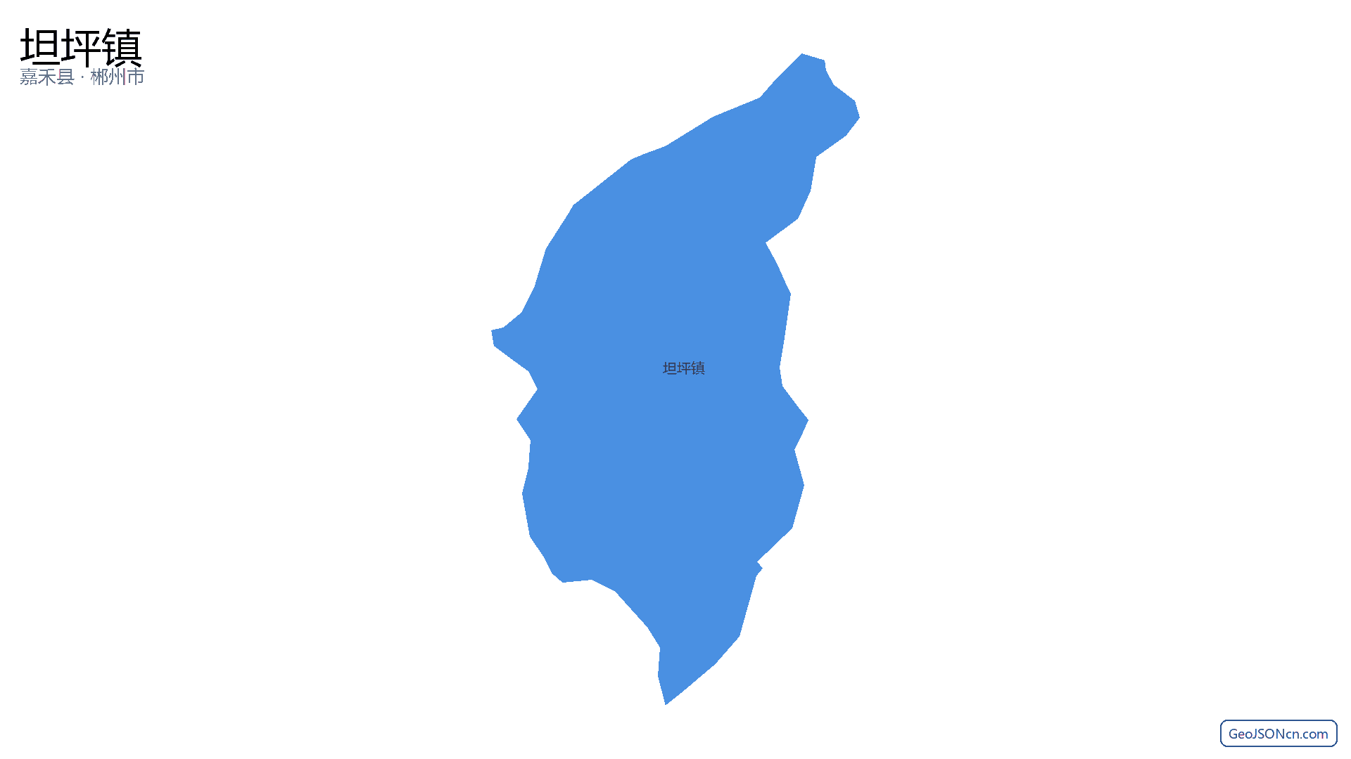 坦坪镇行政区划边界地图(嘉禾县·郴州市),提供GeoJSON、SHP矢量边界数据下载及高清地图大图(PNG/JPG) - GeoJSONcn.com
