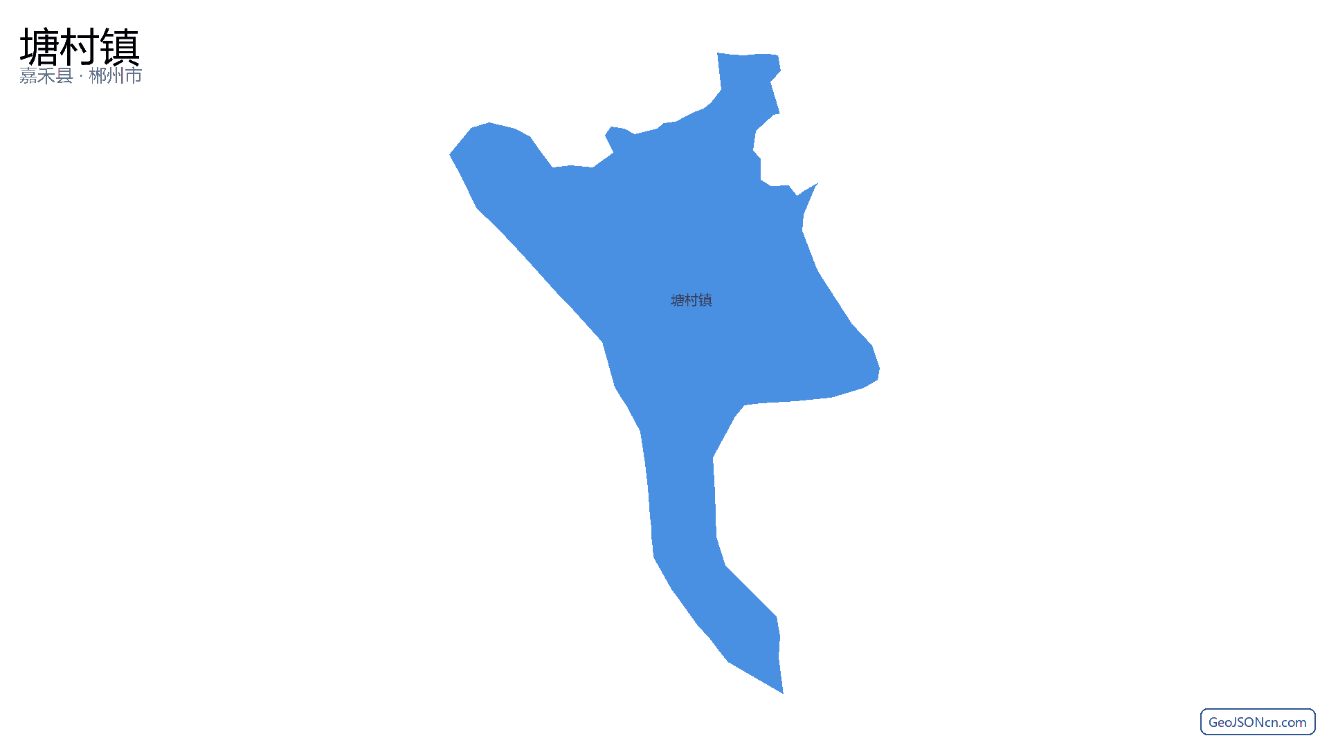 塘村镇行政区划边界地图(嘉禾县·郴州市),提供GeoJSON、SHP矢量边界数据下载及高清地图大图(PNG/JPG) - GeoJSONcn.com