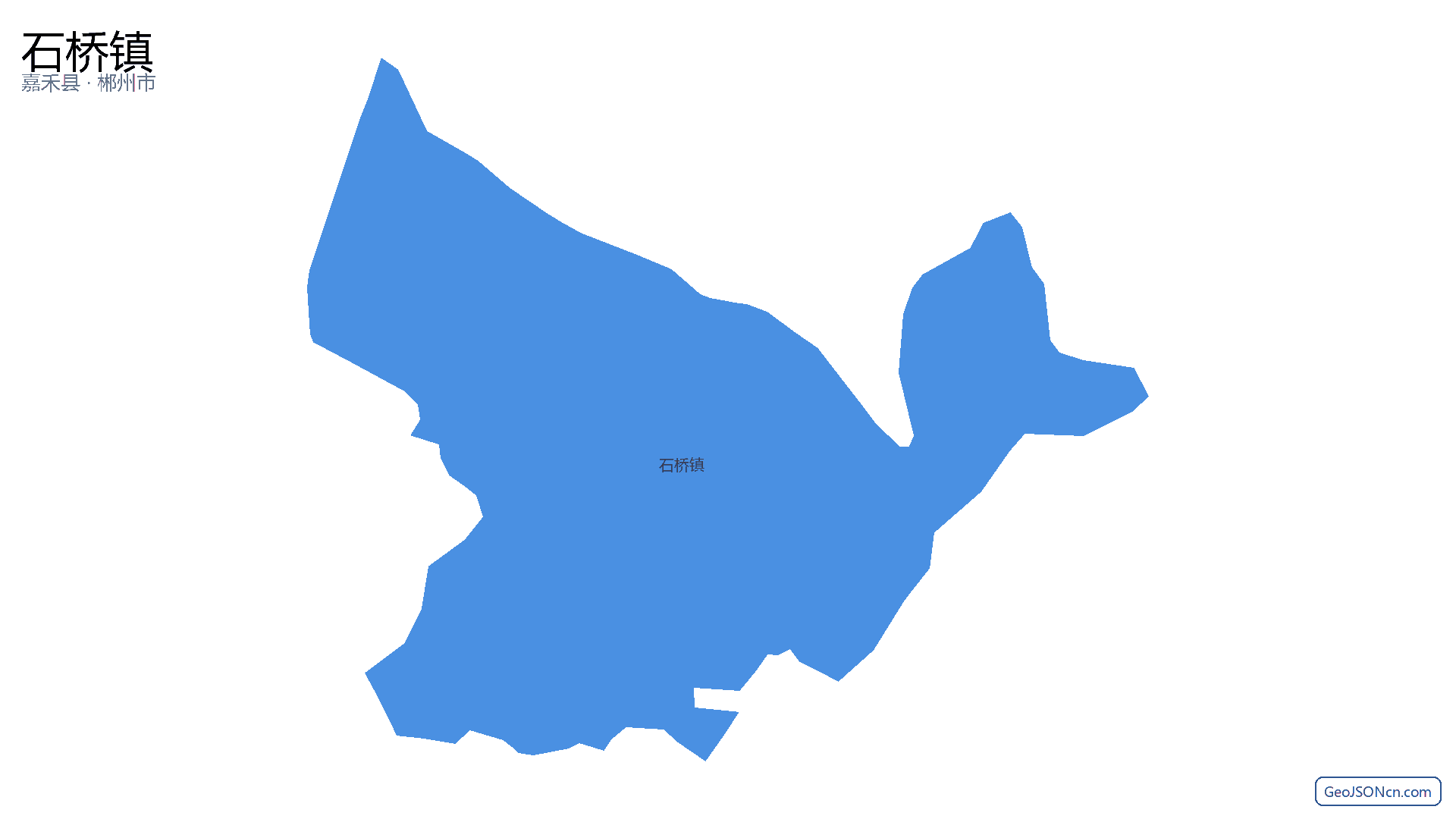 石桥镇行政区划边界地图(嘉禾县·郴州市),提供GeoJSON、SHP矢量边界数据下载及高清地图大图(PNG/JPG) - GeoJSONcn.com