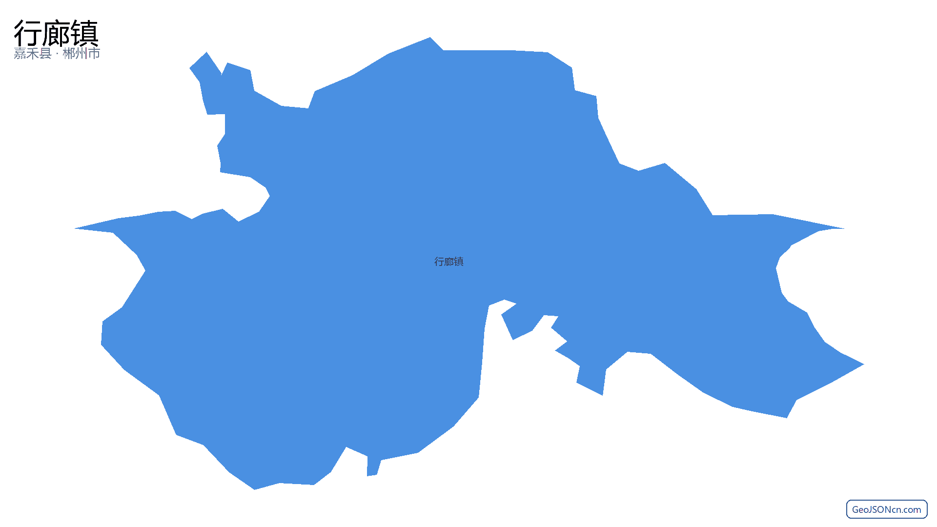 行廊镇行政区划边界地图（嘉禾县·郴州市）,提供GeoJSON、SHP矢量边界数据下载及高清地图大图(PNG/JPG) - GeoJSONcn.com