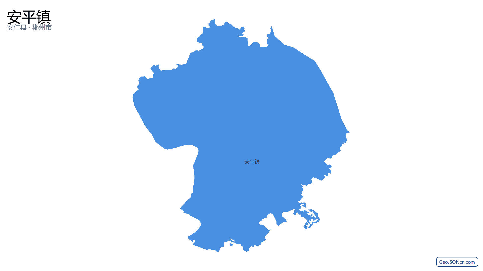 安平镇行政区划边界地图(安仁县·郴州市),提供GeoJSON、SHP矢量边界数据下载及高清地图大图(PNG/JPG) - GeoJSONcn.com