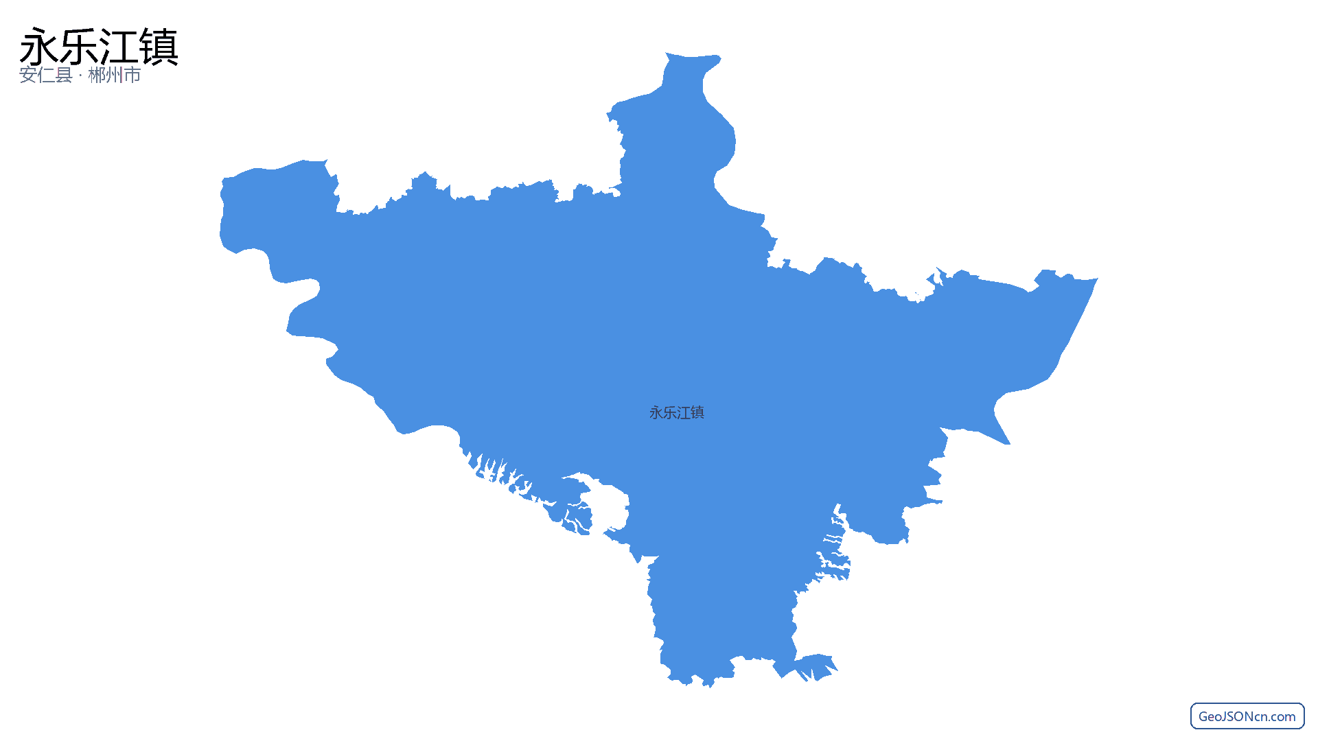 永乐江镇行政区划边界地图(安仁县·郴州市),提供GeoJSON、SHP矢量边界数据下载及高清地图大图(PNG/JPG) - GeoJSONcn.com