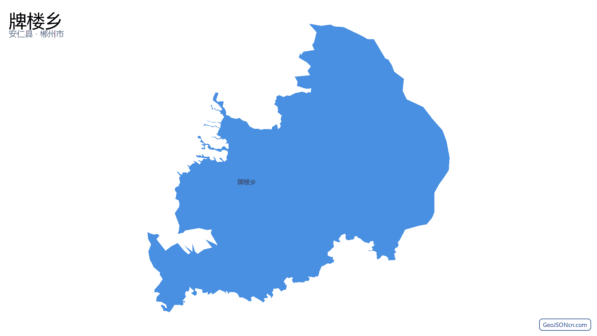 牌楼乡行政区划边界地图（安仁县·郴州市）,提供GeoJSON、SHP矢量边界数据下载及高清地图大图(PNG/JPG) - GeoJSONcn.com