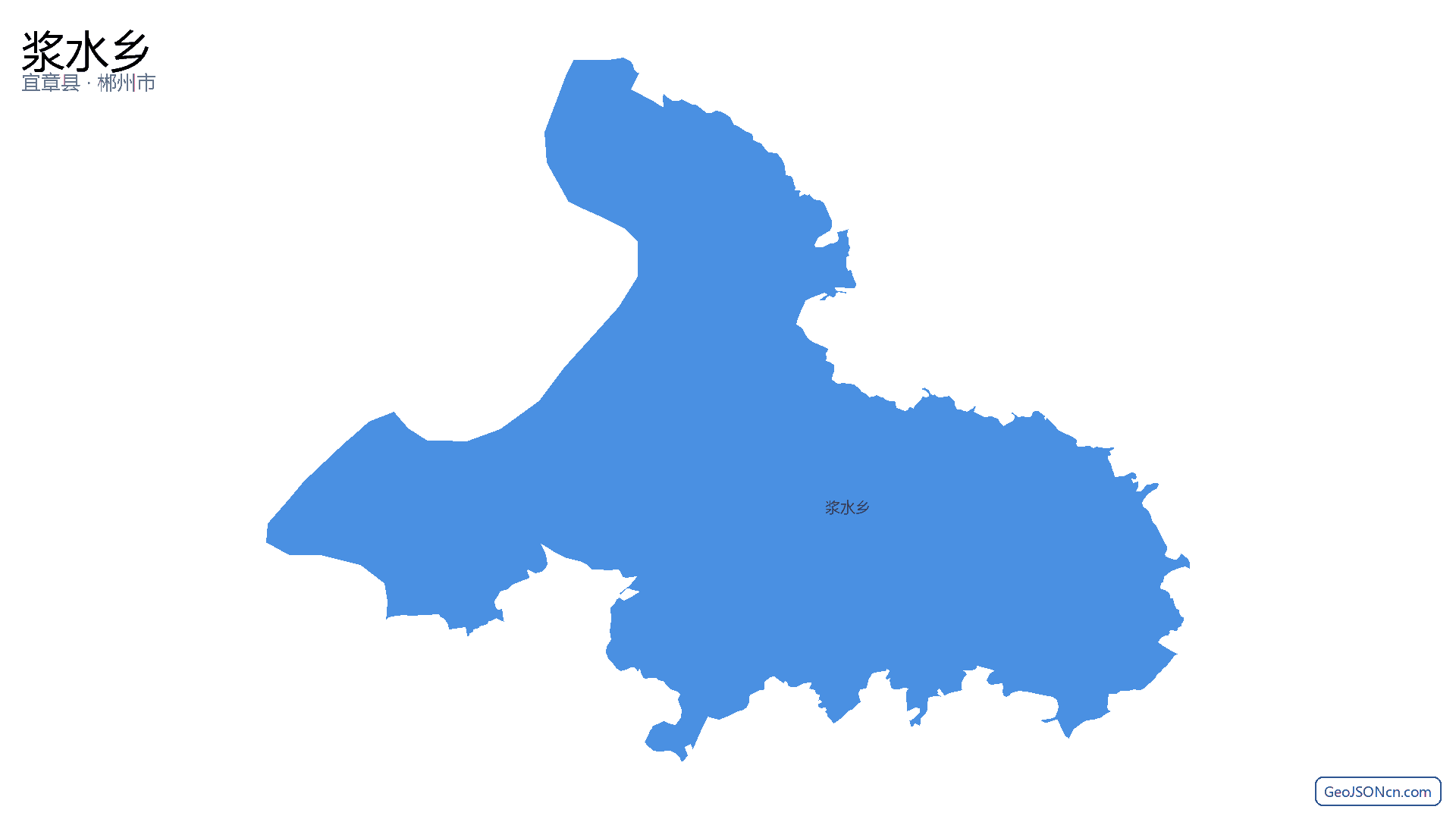 浆水乡行政区划边界地图（宜章县·郴州市）,提供GeoJSON、SHP矢量边界数据下载及高清地图大图(PNG/JPG) - GeoJSONcn.com