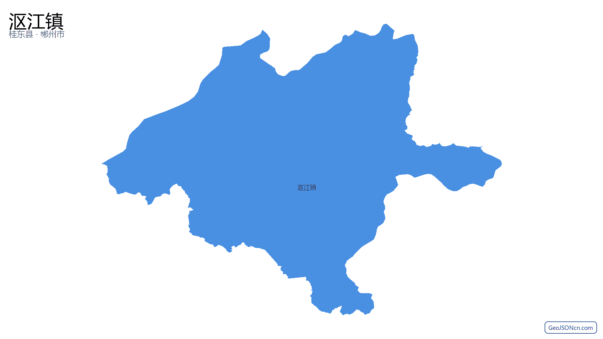 沤江镇行政区划边界地图（桂东县·郴州市）,提供GeoJSON、SHP矢量边界数据下载及高清地图大图(PNG/JPG) - GeoJSONcn.com
