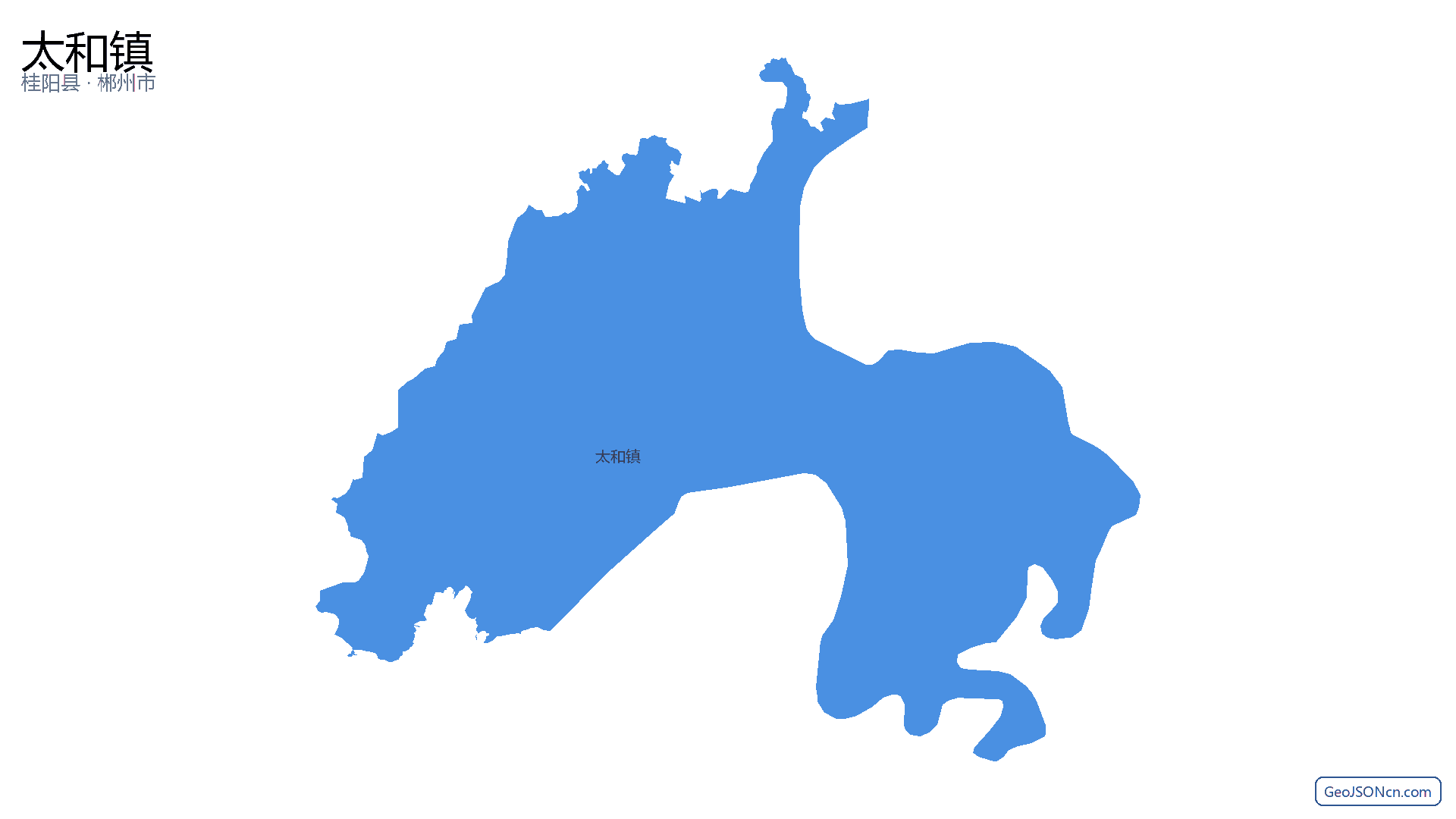 太和镇行政区划边界地图(桂阳县·郴州市),提供GeoJSON、SHP矢量边界数据下载及高清地图大图(PNG/JPG) - GeoJSONcn.com