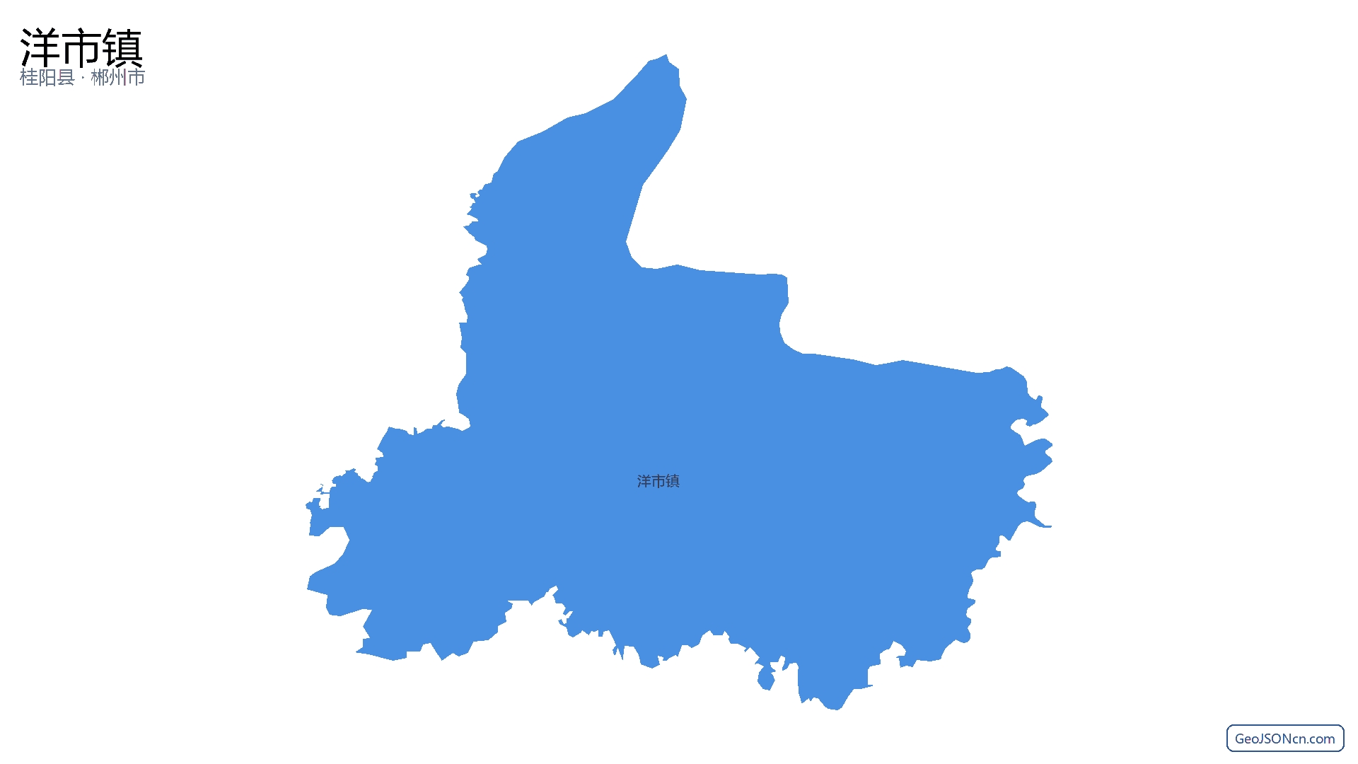 洋市镇行政区划边界地图（桂阳县·郴州市）,提供GeoJSON、SHP矢量边界数据下载及高清地图大图(PNG/JPG) - GeoJSONcn.com