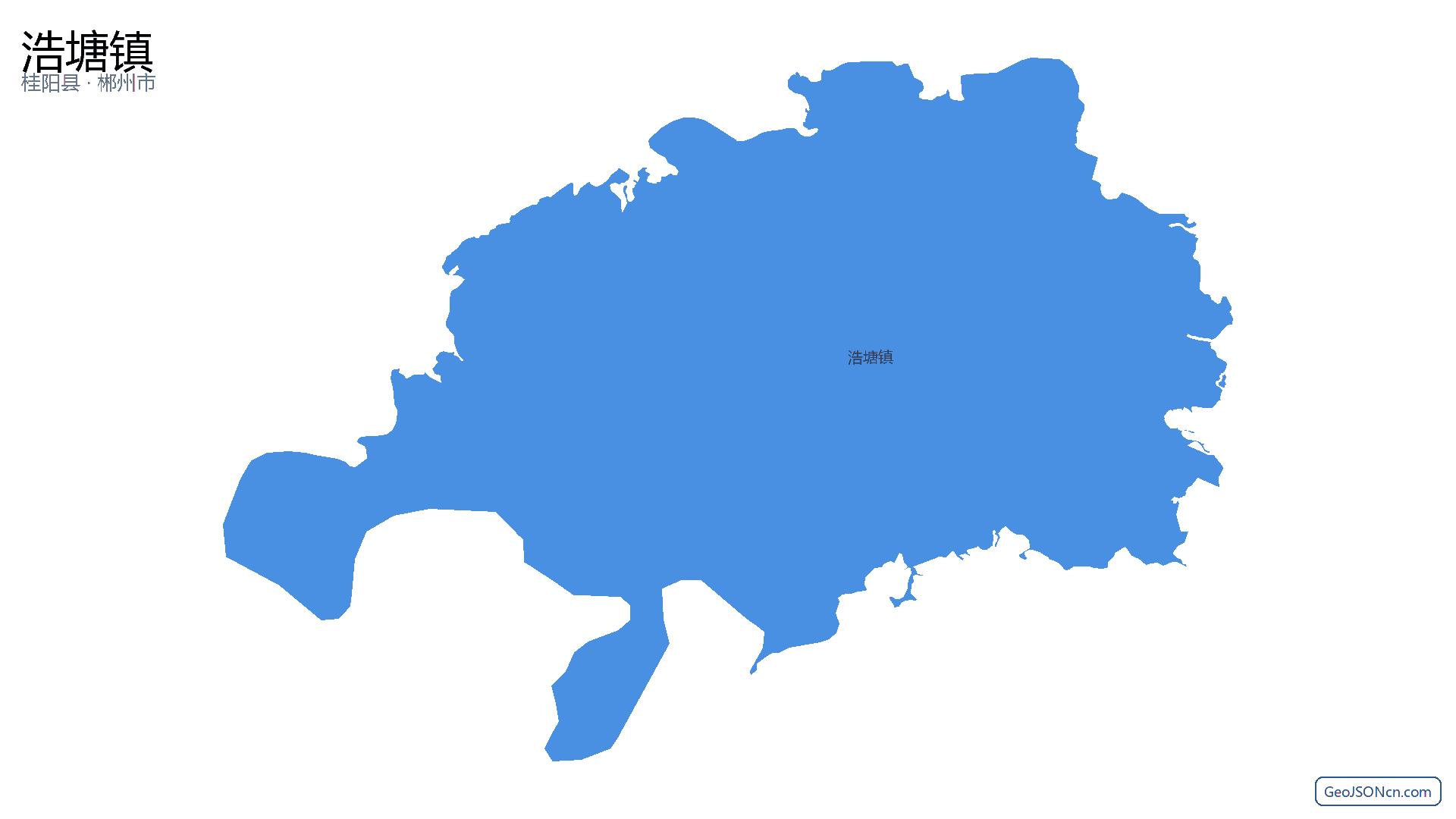 浩塘镇行政区划边界地图(桂阳县·郴州市),提供GeoJSON、SHP矢量边界数据下载及高清地图大图(PNG/JPG) - GeoJSONcn.com