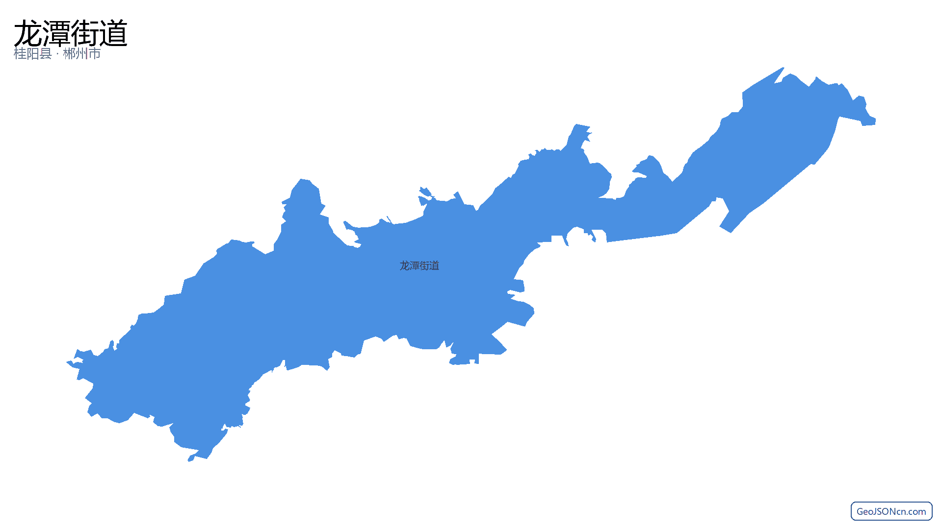 龙潭街道行政区划边界地图（桂阳县·郴州市）,提供GeoJSON、SHP矢量边界数据下载及高清地图大图(PNG/JPG) - GeoJSONcn.com