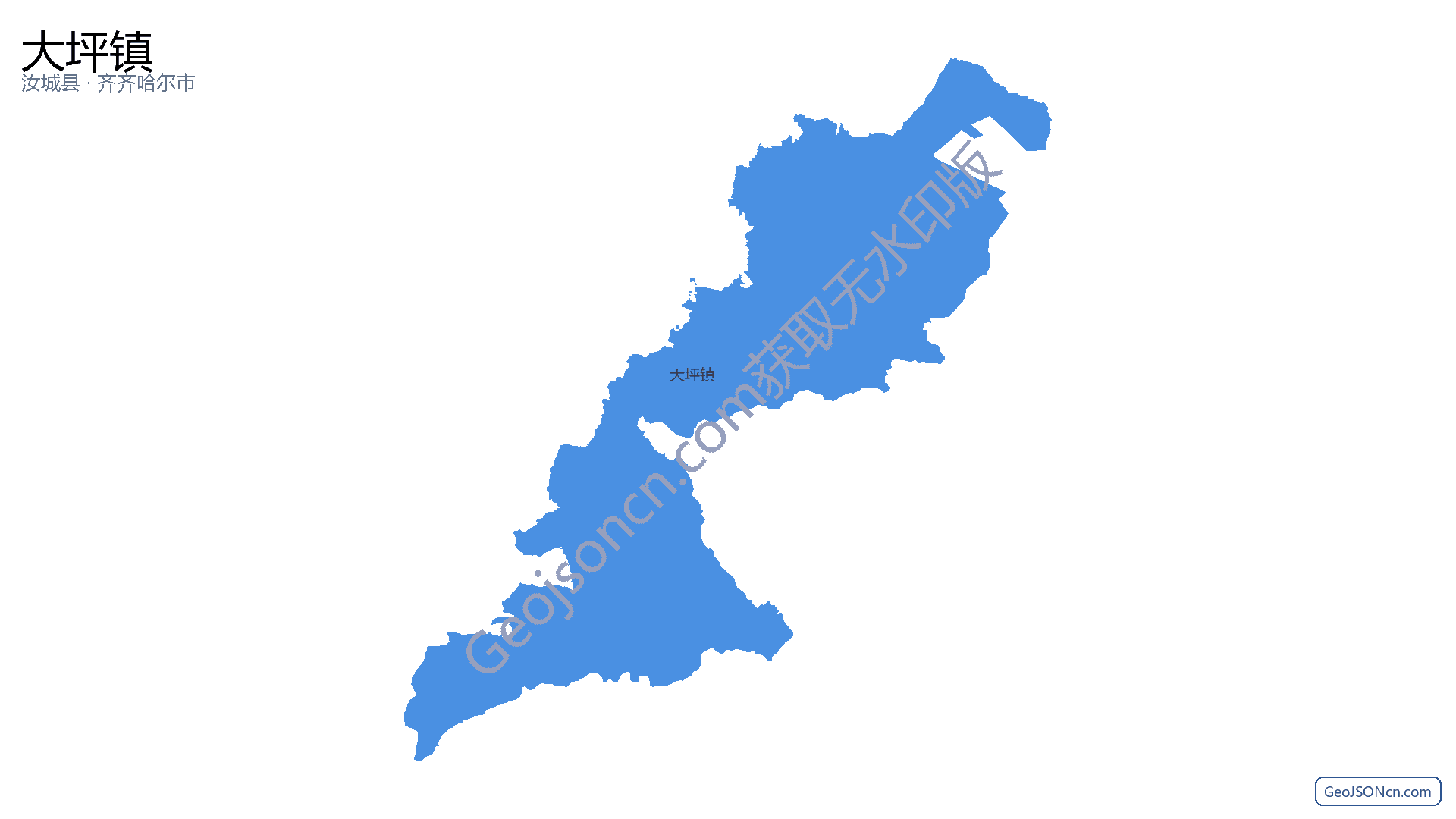 大坪镇行政区划边界地图(汝城县·郴州市),提供GeoJSON、SHP矢量边界数据下载及高清地图大图(PNG/JPG) - GeoJSONcn.com