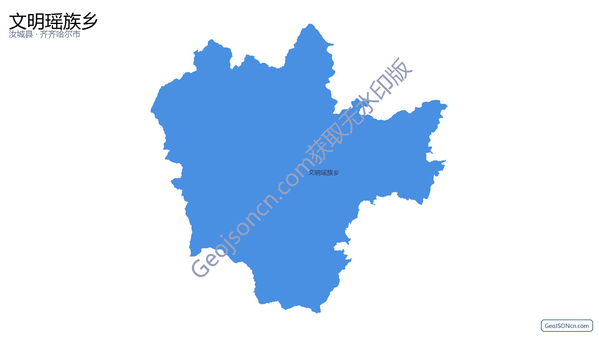 文明瑶族乡行政区划边界地图(汝城县·郴州市),提供GeoJSON、SHP矢量边界数据下载及高清地图大图(PNG/JPG) - GeoJSONcn.com