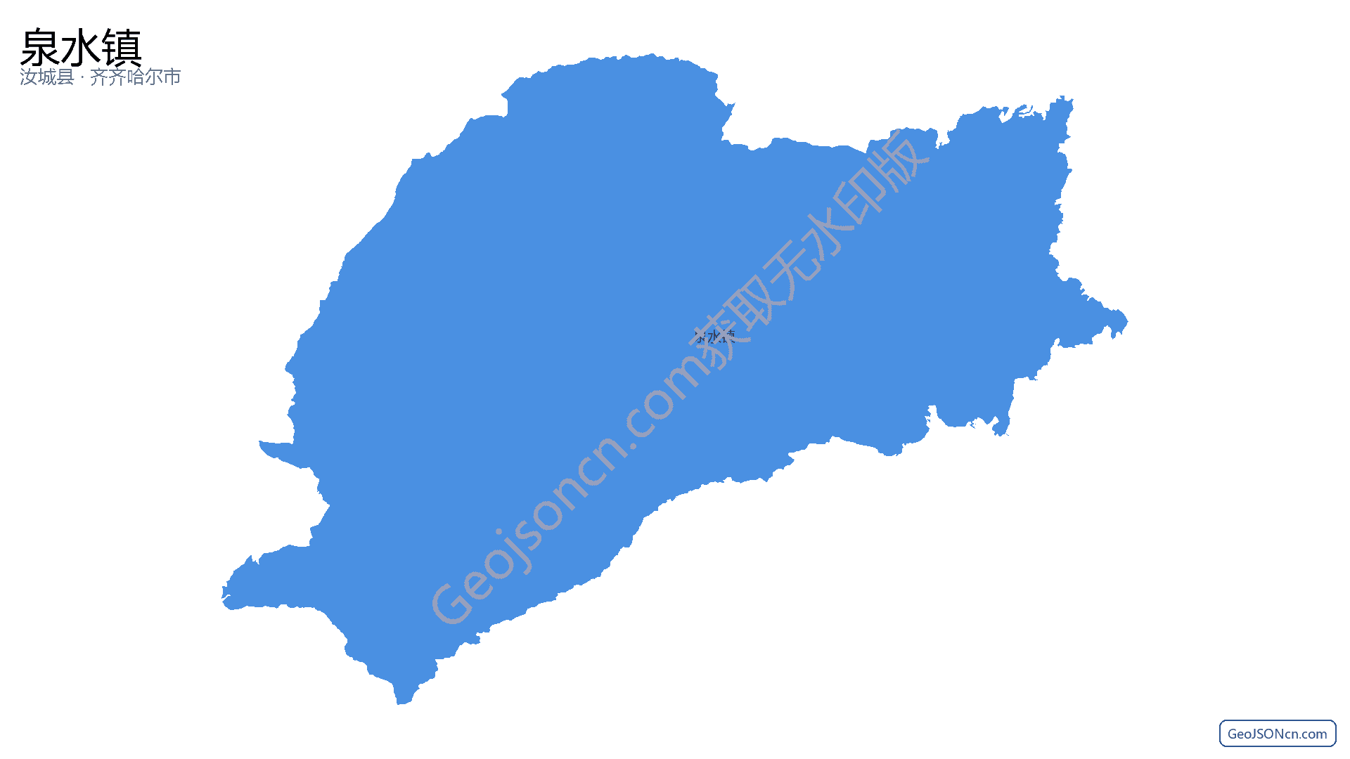 泉水镇行政区划边界地图（汝城县·郴州市）,提供GeoJSON、SHP矢量边界数据下载及高清地图大图(PNG/JPG) - GeoJSONcn.com