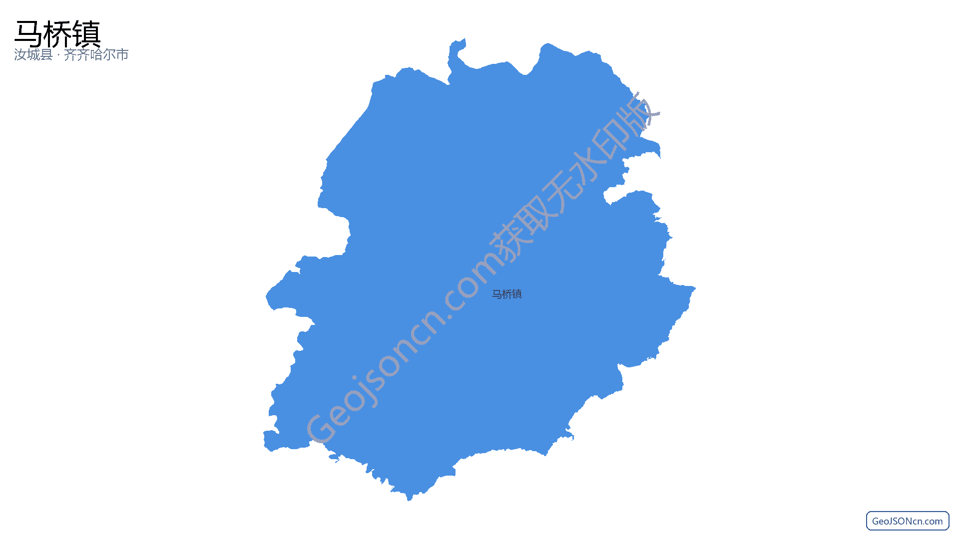 马桥镇行政区划边界地图(汝城县·郴州市),提供GeoJSON、SHP矢量边界数据下载及高清地图大图(PNG/JPG) - GeoJSONcn.com