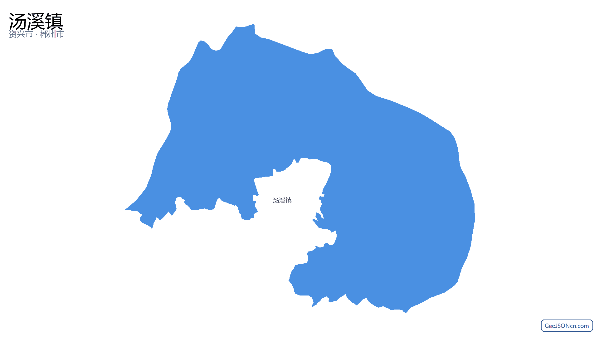 汤溪镇行政区划边界地图（资兴市·郴州市）,提供GeoJSON、SHP矢量边界数据下载及高清地图大图(PNG/JPG) - GeoJSONcn.com