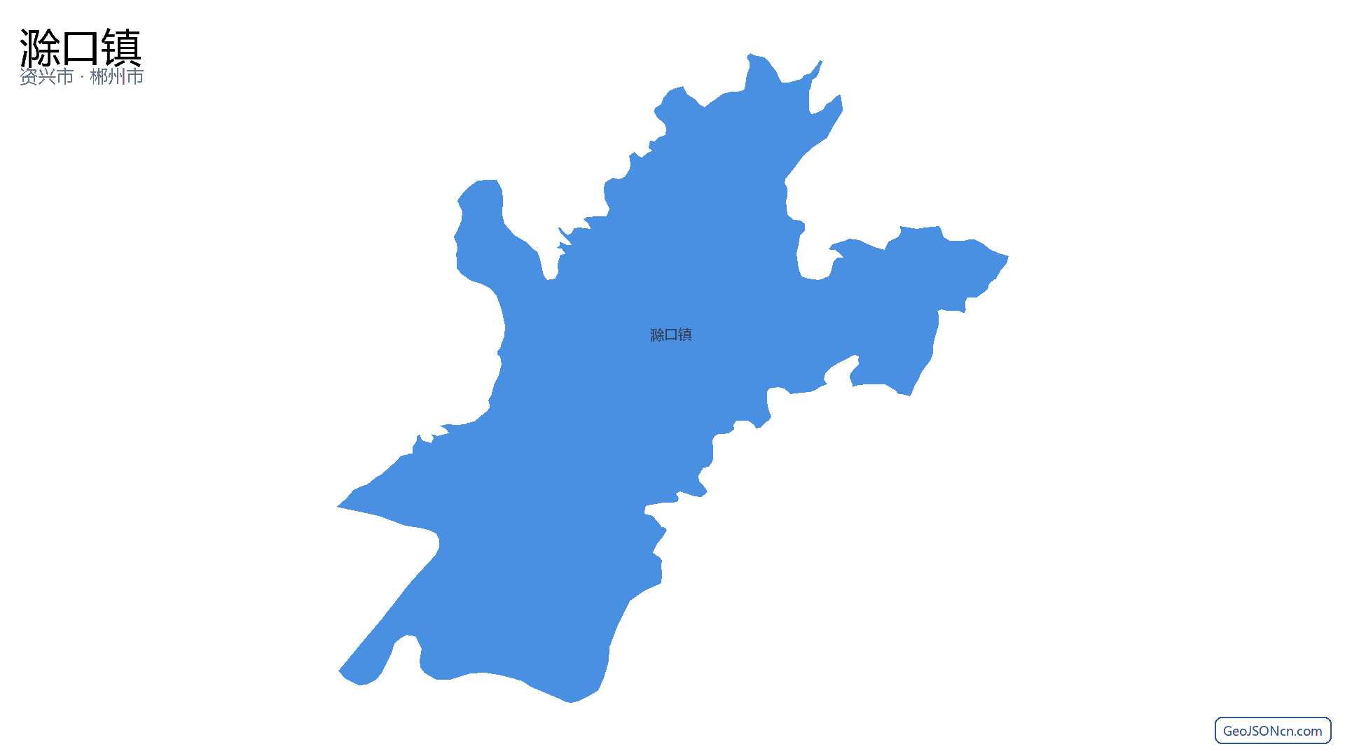 滁口镇行政区划边界地图(资兴市·郴州市),提供GeoJSON、SHP矢量边界数据下载及高清地图大图(PNG/JPG) - GeoJSONcn.com