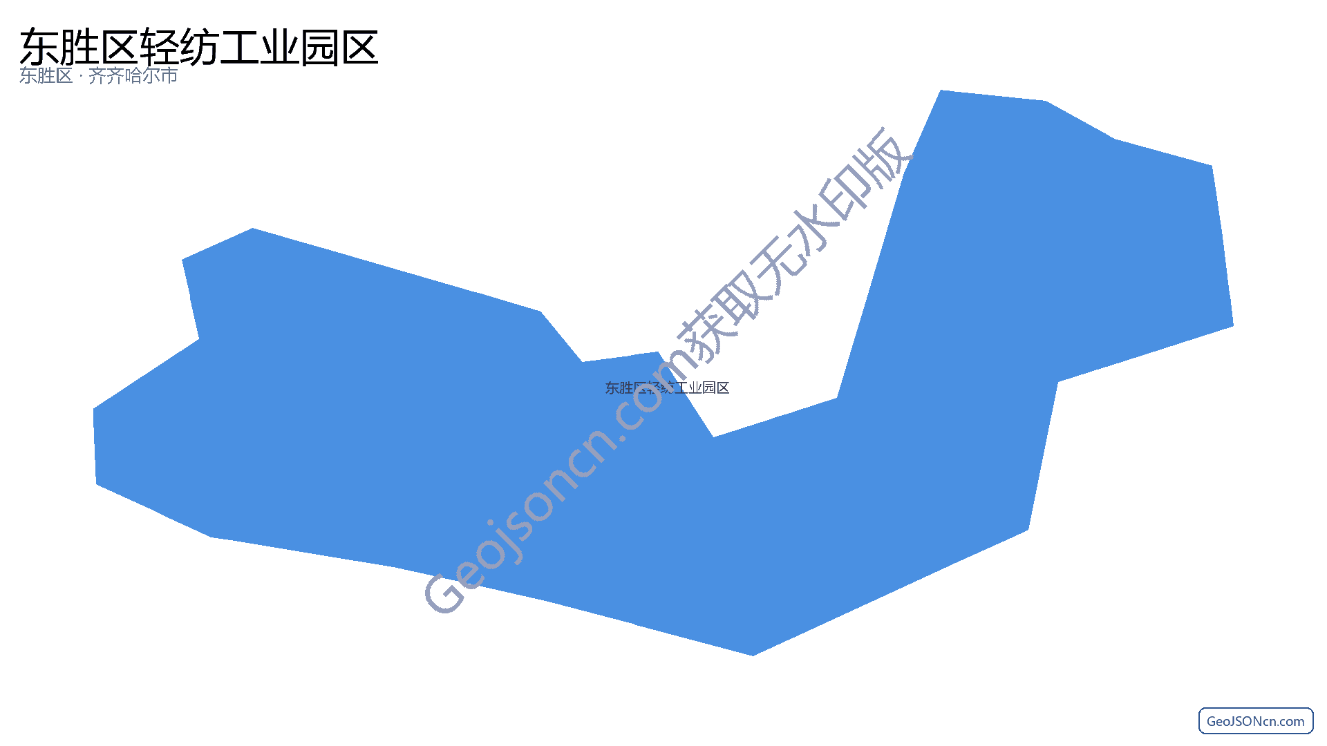东胜区轻纺工业园区行政区划边界地图（东胜区·鄂尔多斯市）,提供GeoJSON、SHP矢量边界数据下载及高清地图大图(PNG/JPG) - GeoJSONcn.com