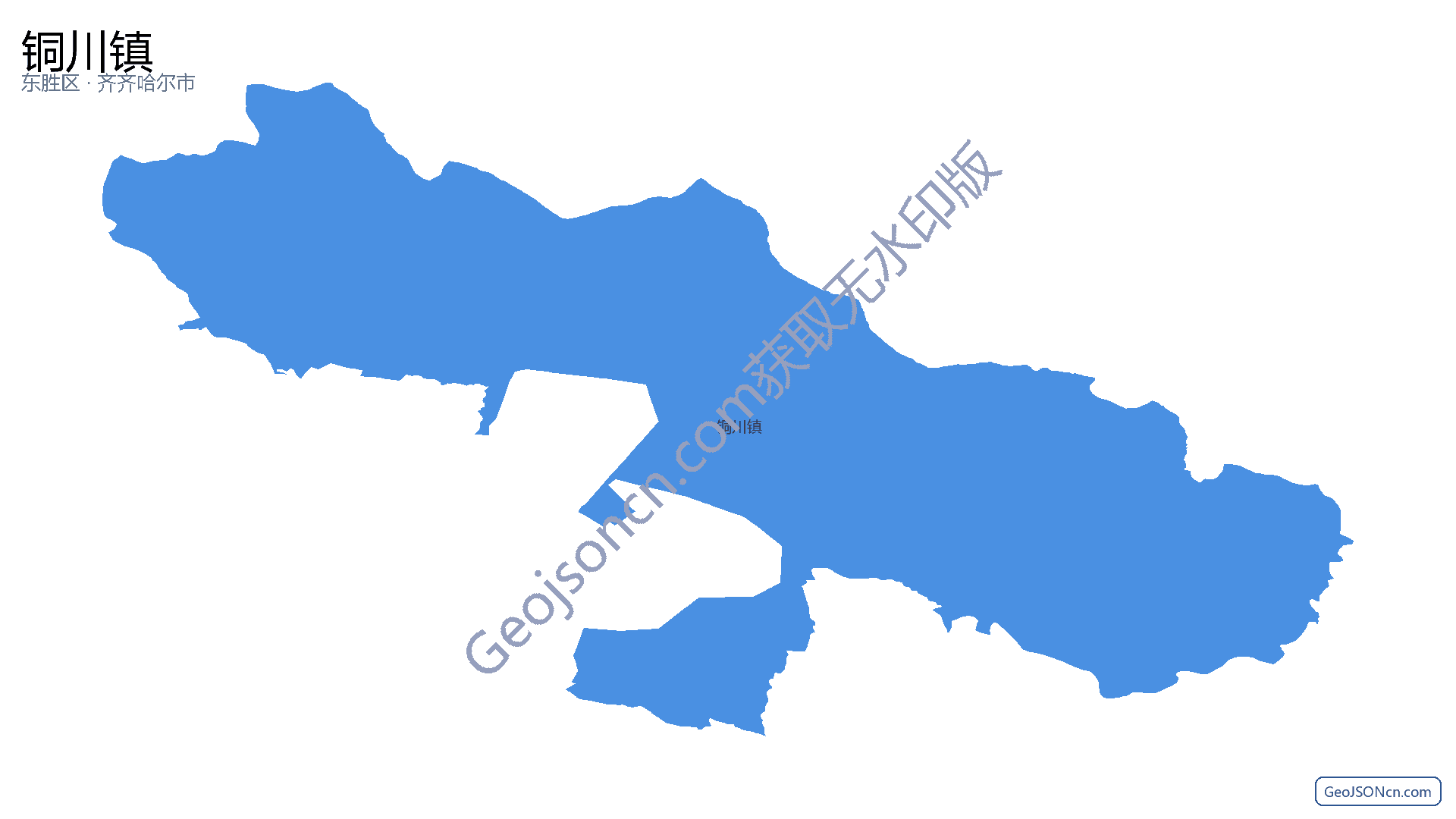 铜川镇行政区划边界地图(东胜区·鄂尔多斯市),提供GeoJSON、SHP矢量边界数据下载及高清地图大图(PNG/JPG) - GeoJSONcn.com