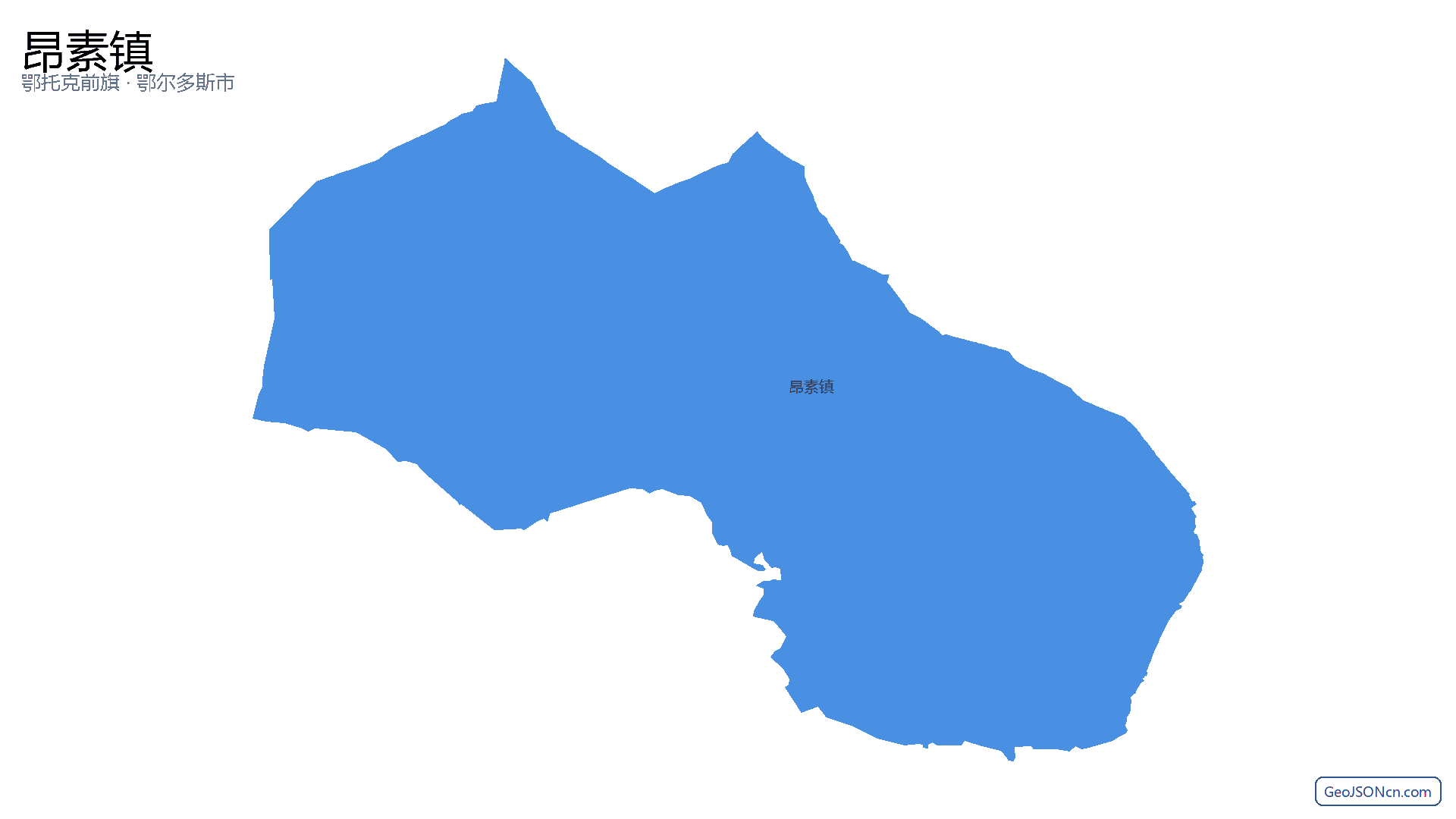 昂素镇行政区划边界地图(鄂托克前旗·鄂尔多斯市),提供GeoJSON、SHP矢量边界数据下载及高清地图大图(PNG/JPG) - GeoJSONcn.com