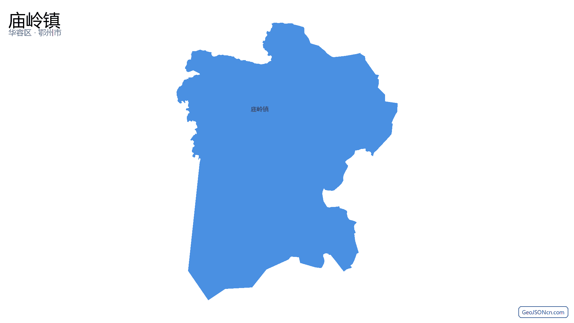 庙岭镇行政区划边界地图(华容区·鄂州市),提供GeoJSON、SHP矢量边界数据下载及高清地图大图(PNG/JPG) - GeoJSONcn.com