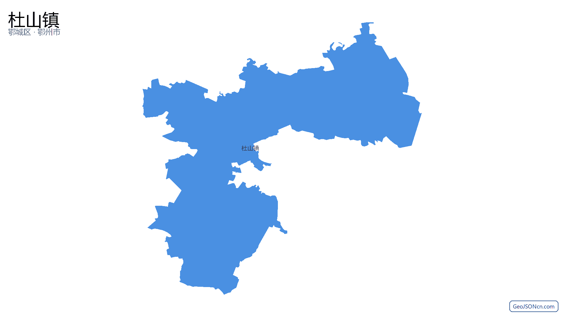 杜山镇行政区划边界地图（鄂城区·鄂州市）,提供GeoJSON、SHP矢量边界数据下载及高清地图大图(PNG/JPG) - GeoJSONcn.com