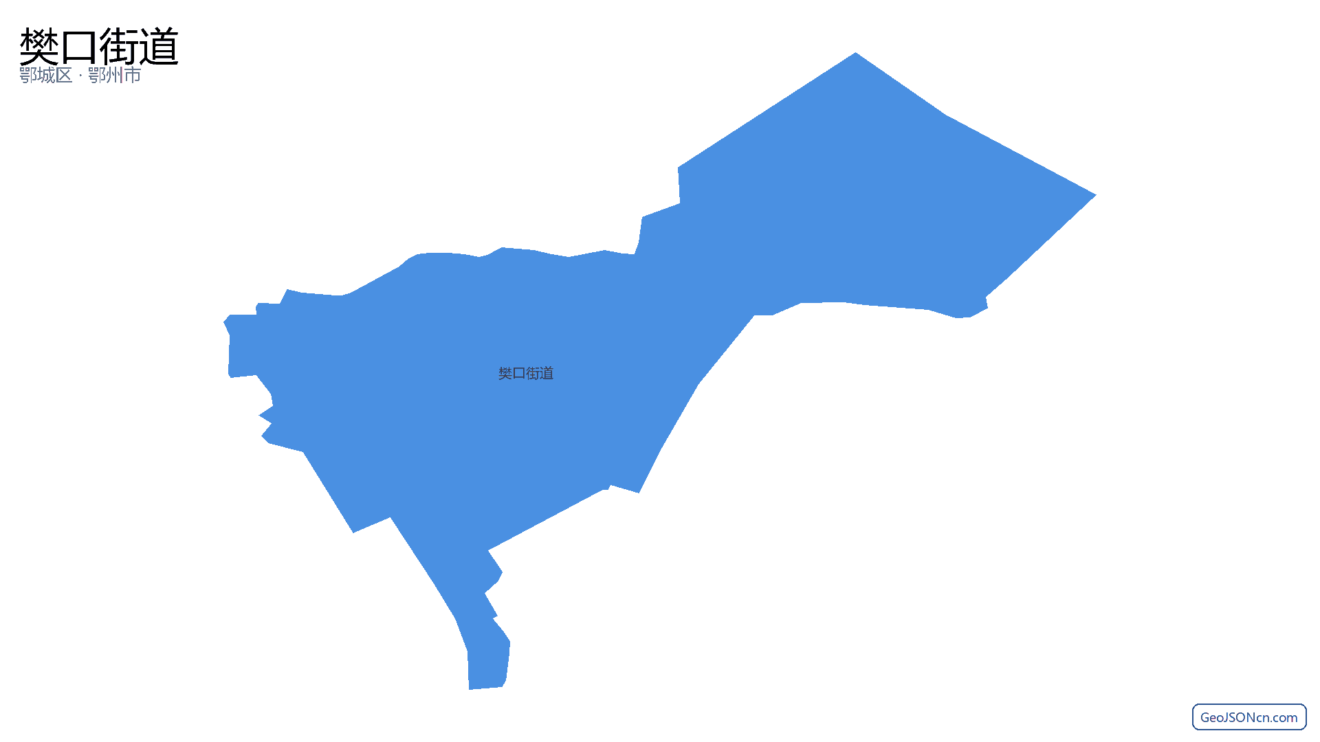 樊口街道行政区划边界地图（鄂城区·鄂州市）,提供GeoJSON、SHP矢量边界数据下载及高清地图大图(PNG/JPG) - GeoJSONcn.com