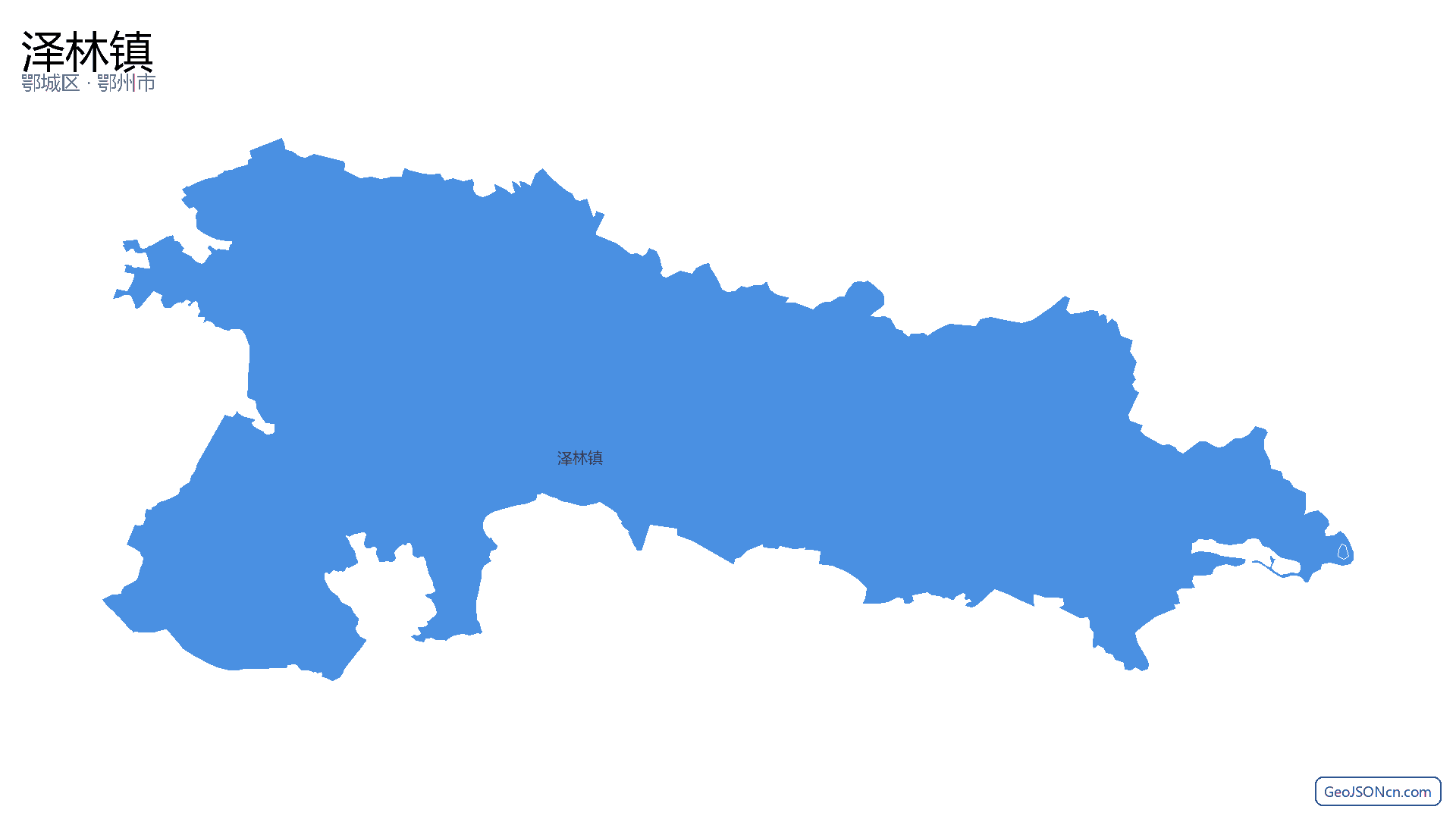泽林镇行政区划边界地图（鄂城区·鄂州市）,提供GeoJSON、SHP矢量边界数据下载及高清地图大图(PNG/JPG) - GeoJSONcn.com