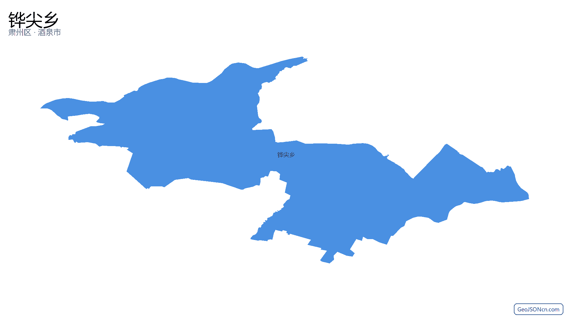 铧尖乡行政区划边界地图（肃州区·酒泉市）,提供GeoJSON、SHP矢量边界数据下载及高清地图大图(PNG/JPG) - GeoJSONcn.com