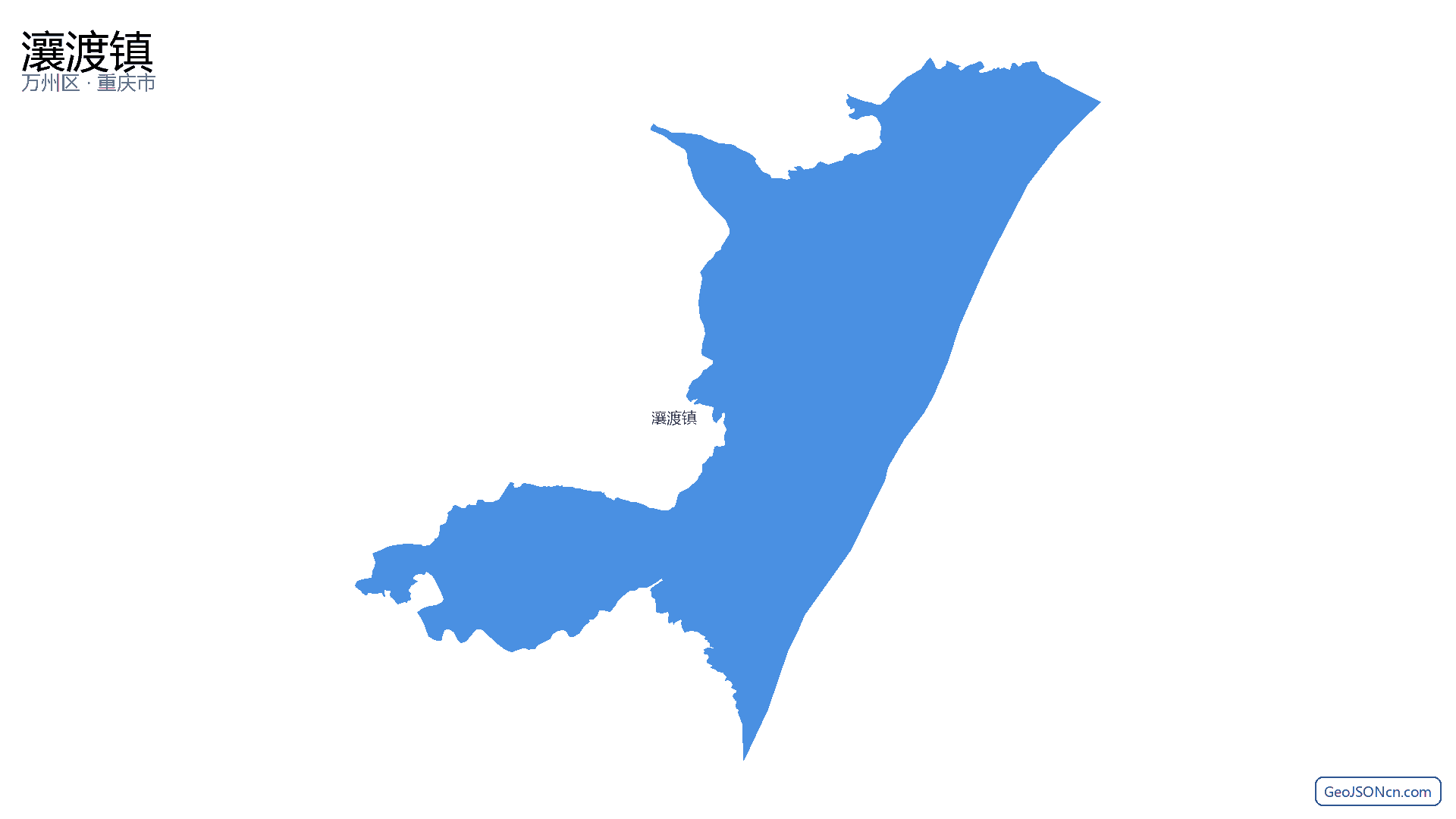 瀼渡镇行政区划边界地图（万州区·重庆市）,提供GeoJSON、SHP矢量边界数据下载及高清地图大图(PNG/JPG) - GeoJSONcn.com
