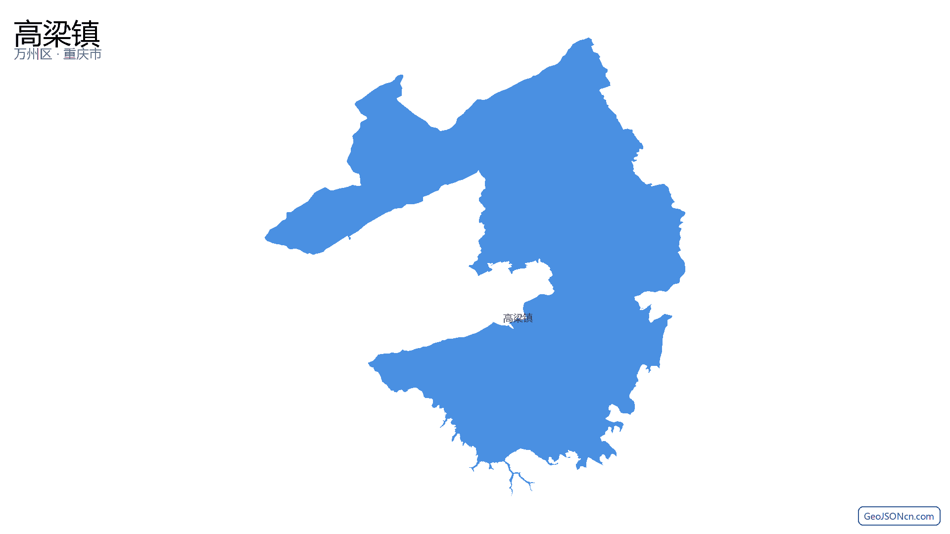 高梁镇行政区划边界地图（万州区·重庆市）,提供GeoJSON、SHP矢量边界数据下载及高清地图大图(PNG/JPG) - GeoJSONcn.com