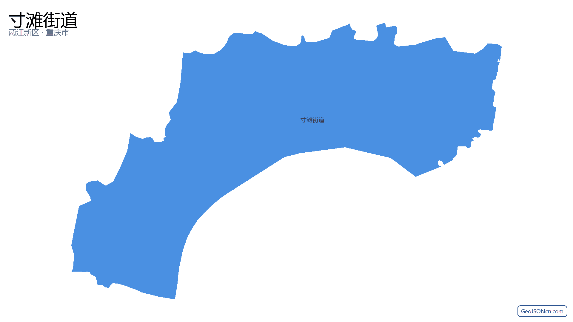 寸滩街道行政区划边界地图（两江新区·重庆市）,提供GeoJSON、SHP矢量边界数据下载及高清地图大图(PNG/JPG) - GeoJSONcn.com