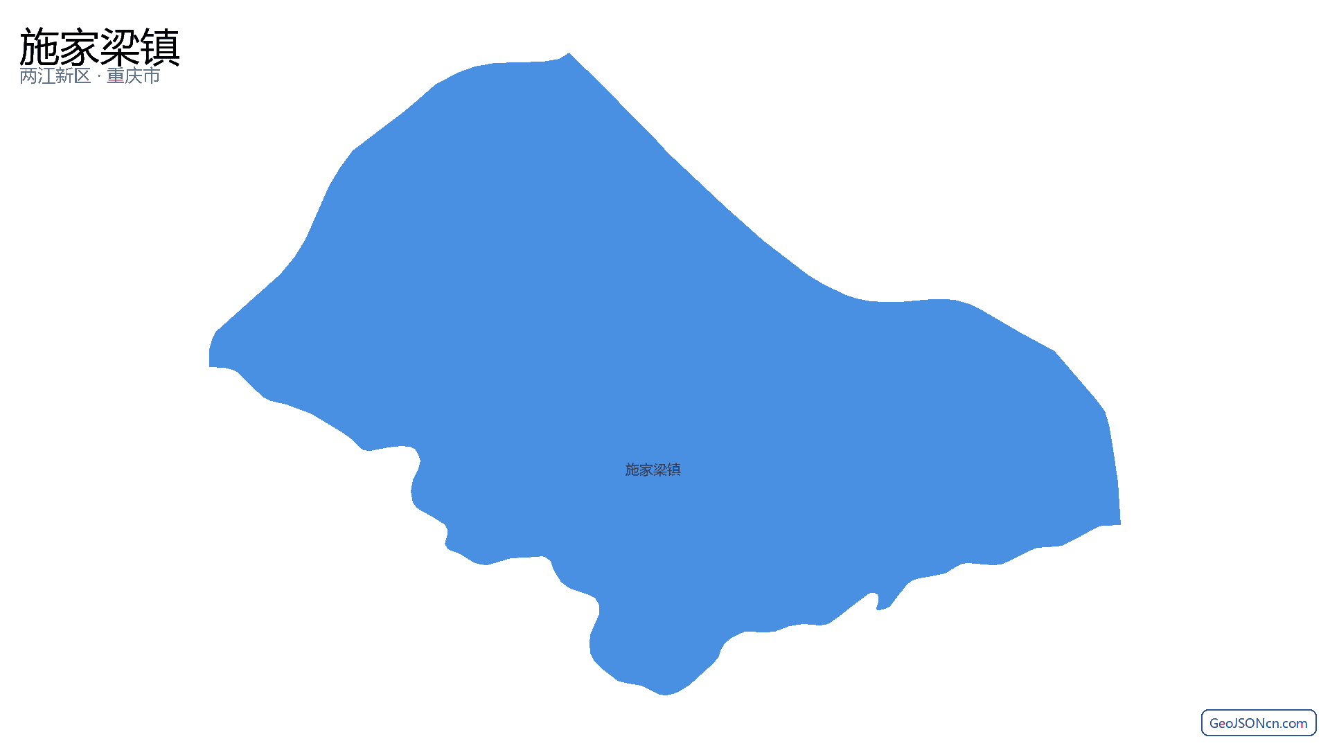 施家梁镇行政区划边界地图（两江新区·重庆市）,提供GeoJSON、SHP矢量边界数据下载及高清地图大图(PNG/JPG) - GeoJSONcn.com