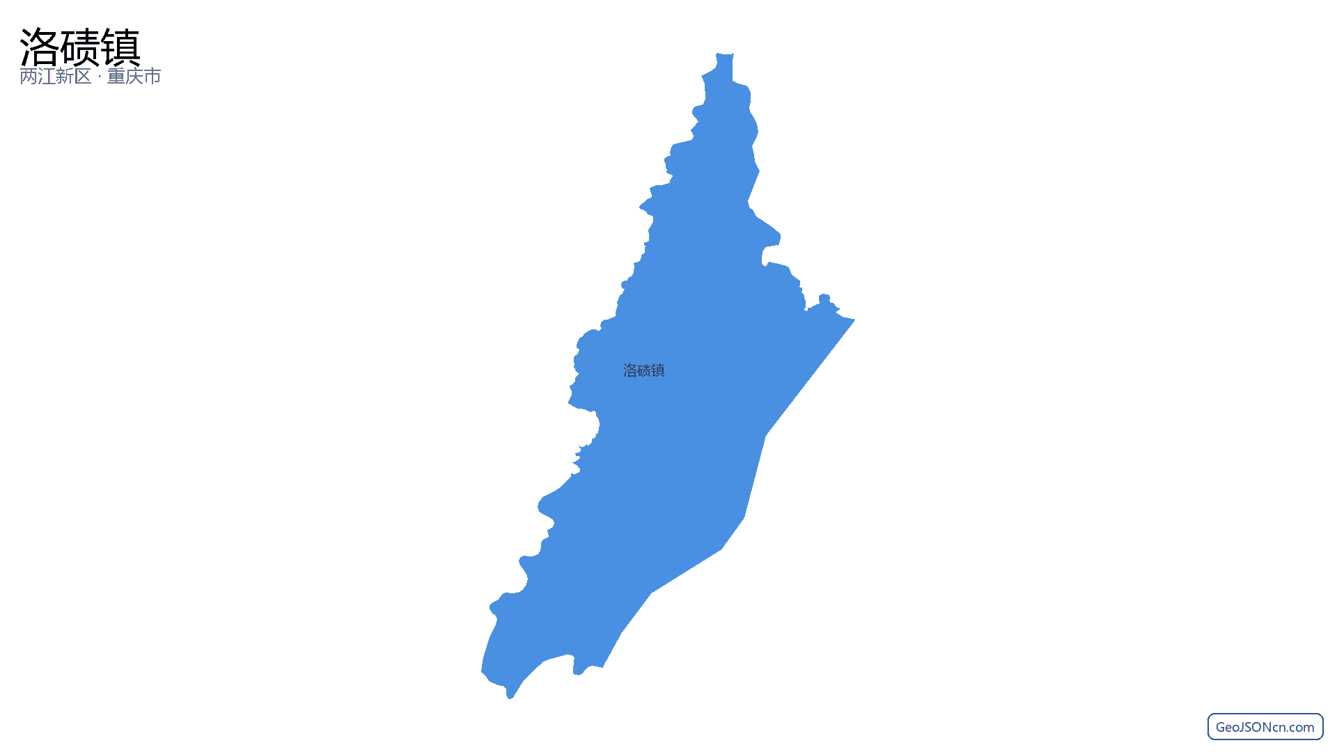 洛碛镇行政区划边界地图（两江新区·重庆市）,提供GeoJSON、SHP矢量边界数据下载及高清地图大图(PNG/JPG) - GeoJSONcn.com