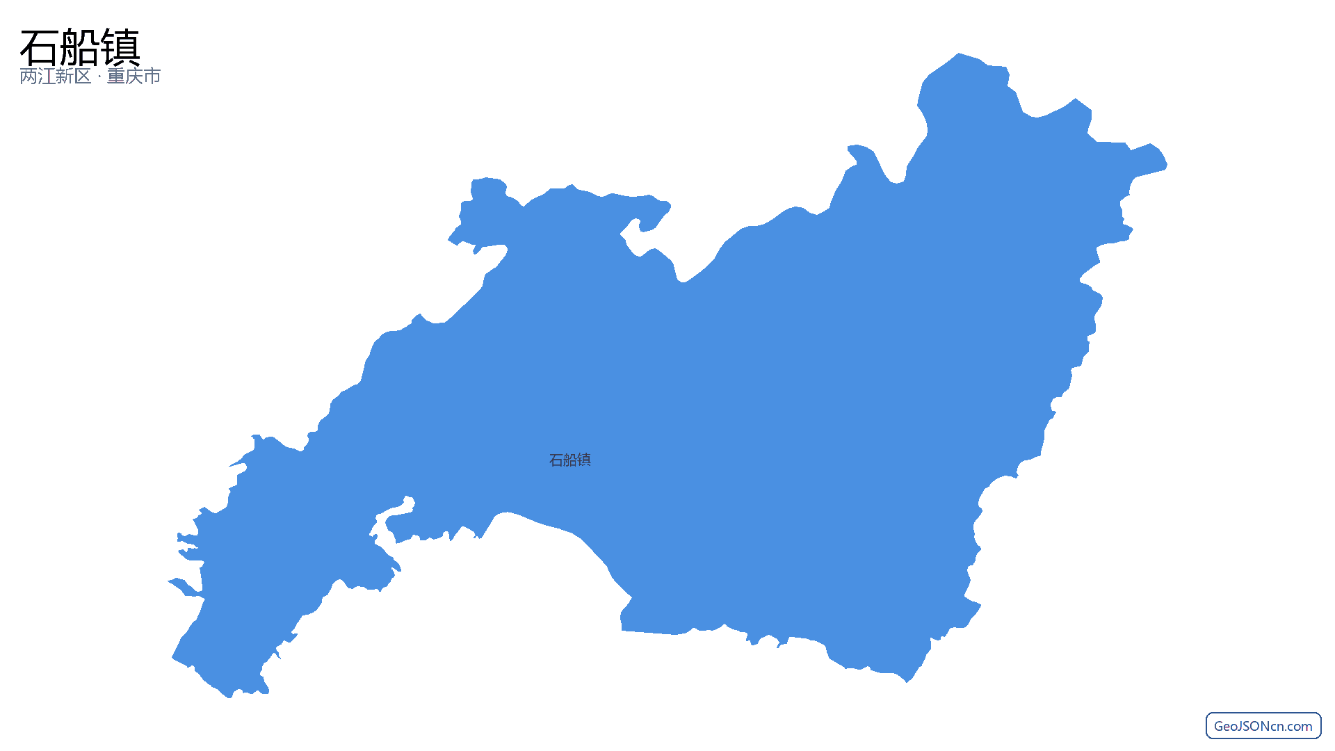 石船镇行政区划边界地图（两江新区·重庆市）,提供GeoJSON、SHP矢量边界数据下载及高清地图大图(PNG/JPG) - GeoJSONcn.com