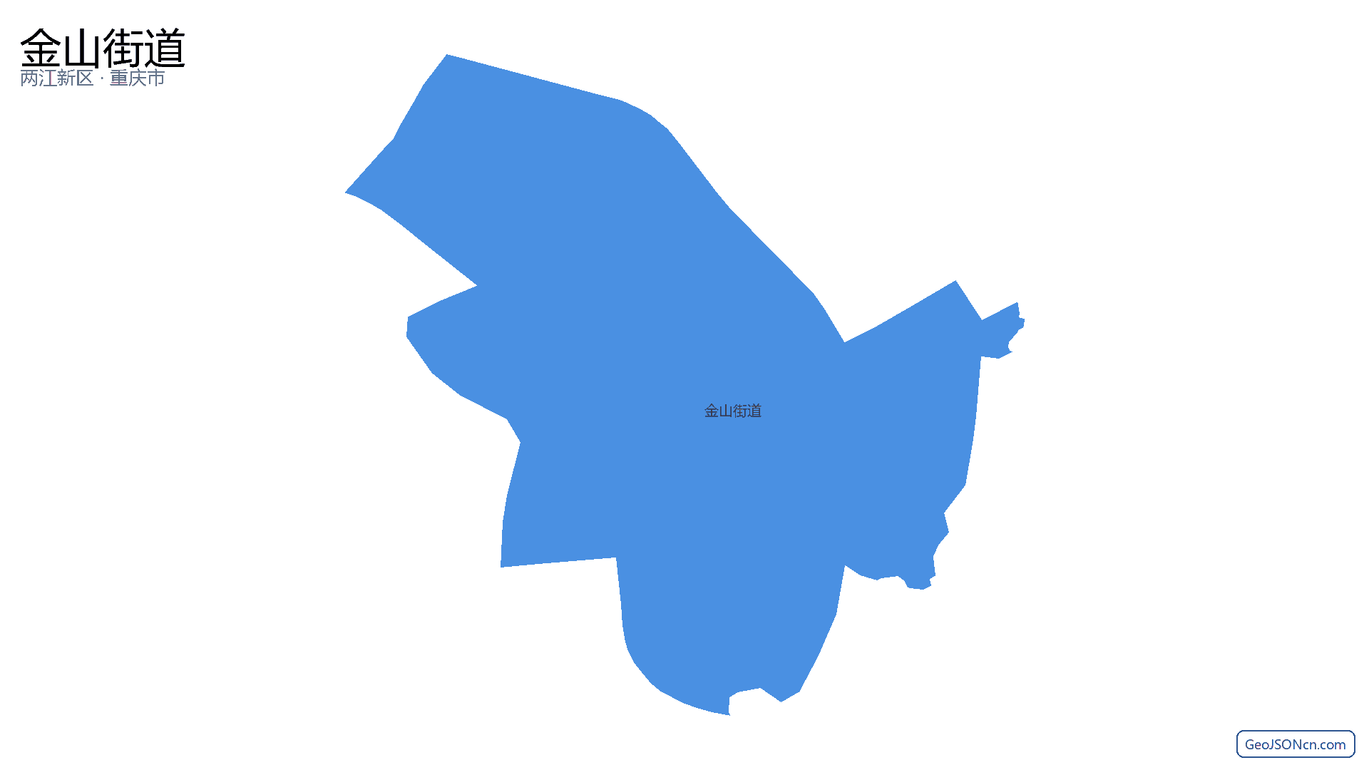 金山街道行政区划边界地图（两江新区·重庆市）,提供GeoJSON、SHP矢量边界数据下载及高清地图大图(PNG/JPG) - GeoJSONcn.com