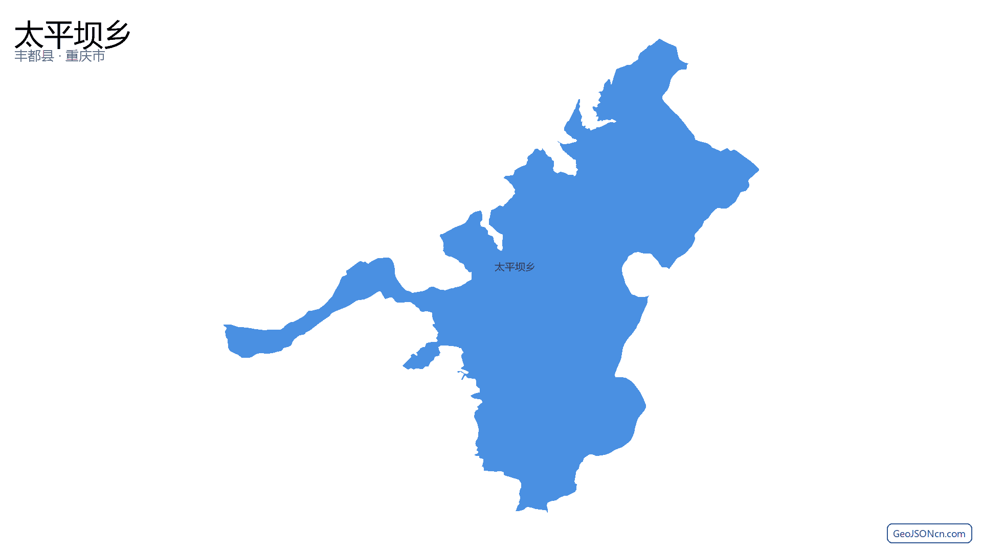 太平坝乡行政区划边界地图(丰都县·重庆市),提供GeoJSON、SHP矢量边界数据下载及高清地图大图(PNG/JPG) - GeoJSONcn.com