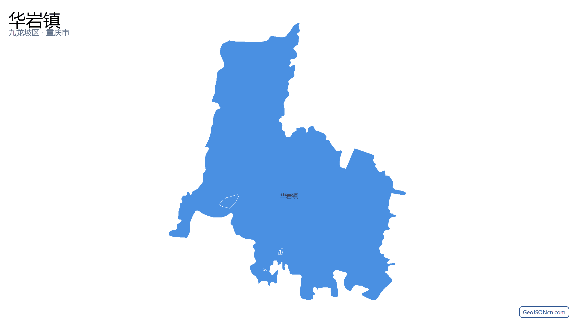 华岩镇行政区划边界地图(九龙坡区·重庆市),提供GeoJSON、SHP矢量边界数据下载及高清地图大图(PNG/JPG) - GeoJSONcn.com