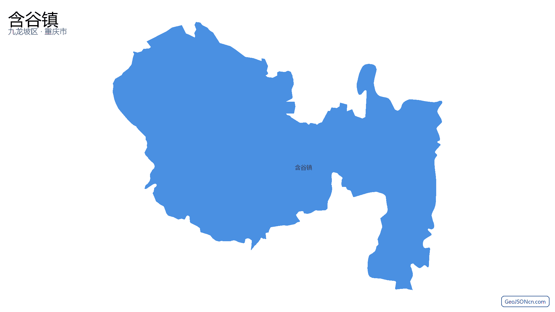 含谷镇行政区划边界地图（九龙坡区·重庆市）,提供GeoJSON、SHP矢量边界数据下载及高清地图大图(PNG/JPG) - GeoJSONcn.com