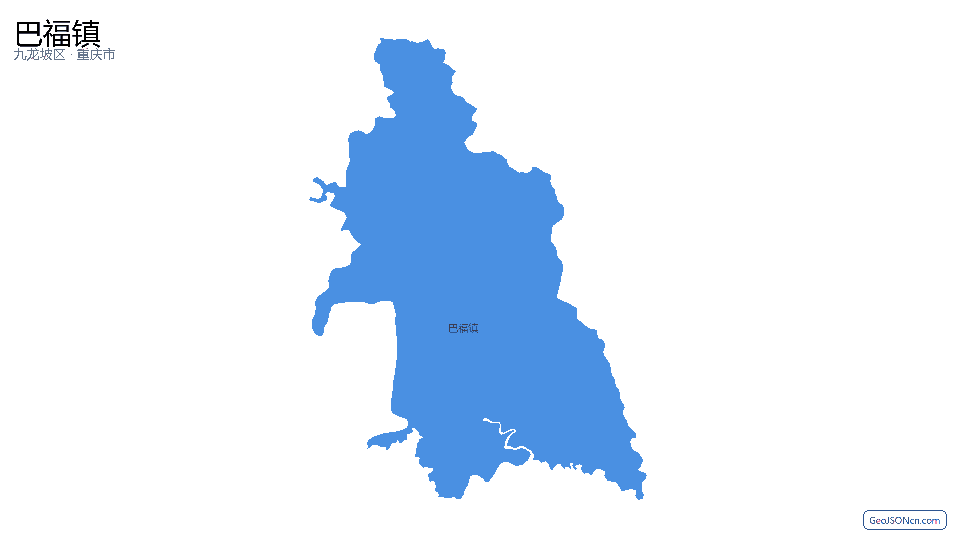 巴福镇行政区划边界地图(九龙坡区·重庆市),提供GeoJSON、SHP矢量边界数据下载及高清地图大图(PNG/JPG) - GeoJSONcn.com