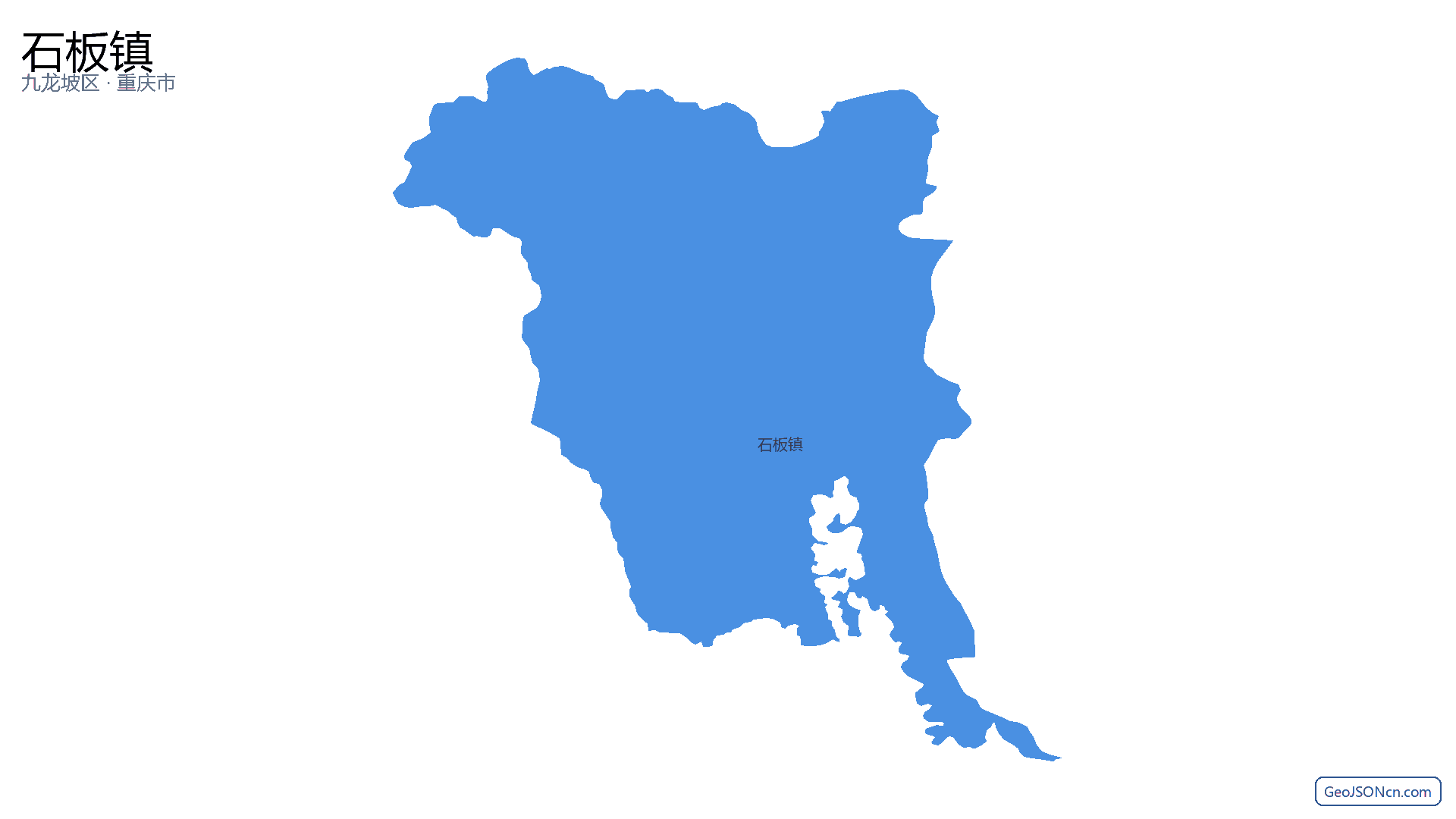 石板镇行政区划边界地图(九龙坡区·重庆市),提供GeoJSON、SHP矢量边界数据下载及高清地图大图(PNG/JPG) - GeoJSONcn.com